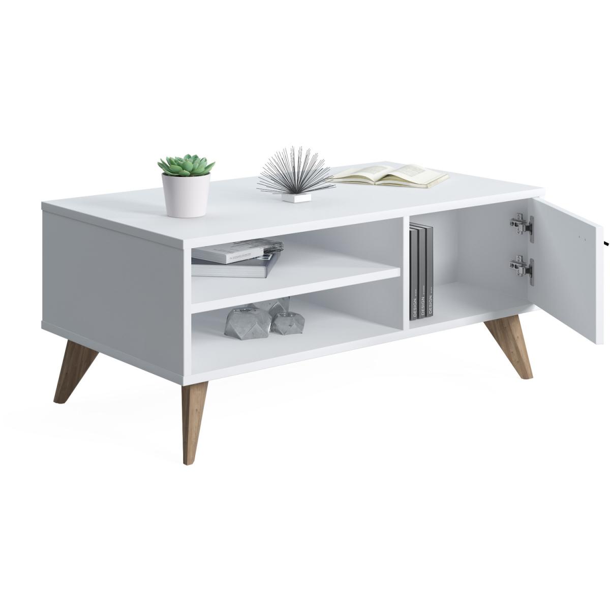 Lika Coffee Table with Storage by Ruumstore - Opaque White – image 2