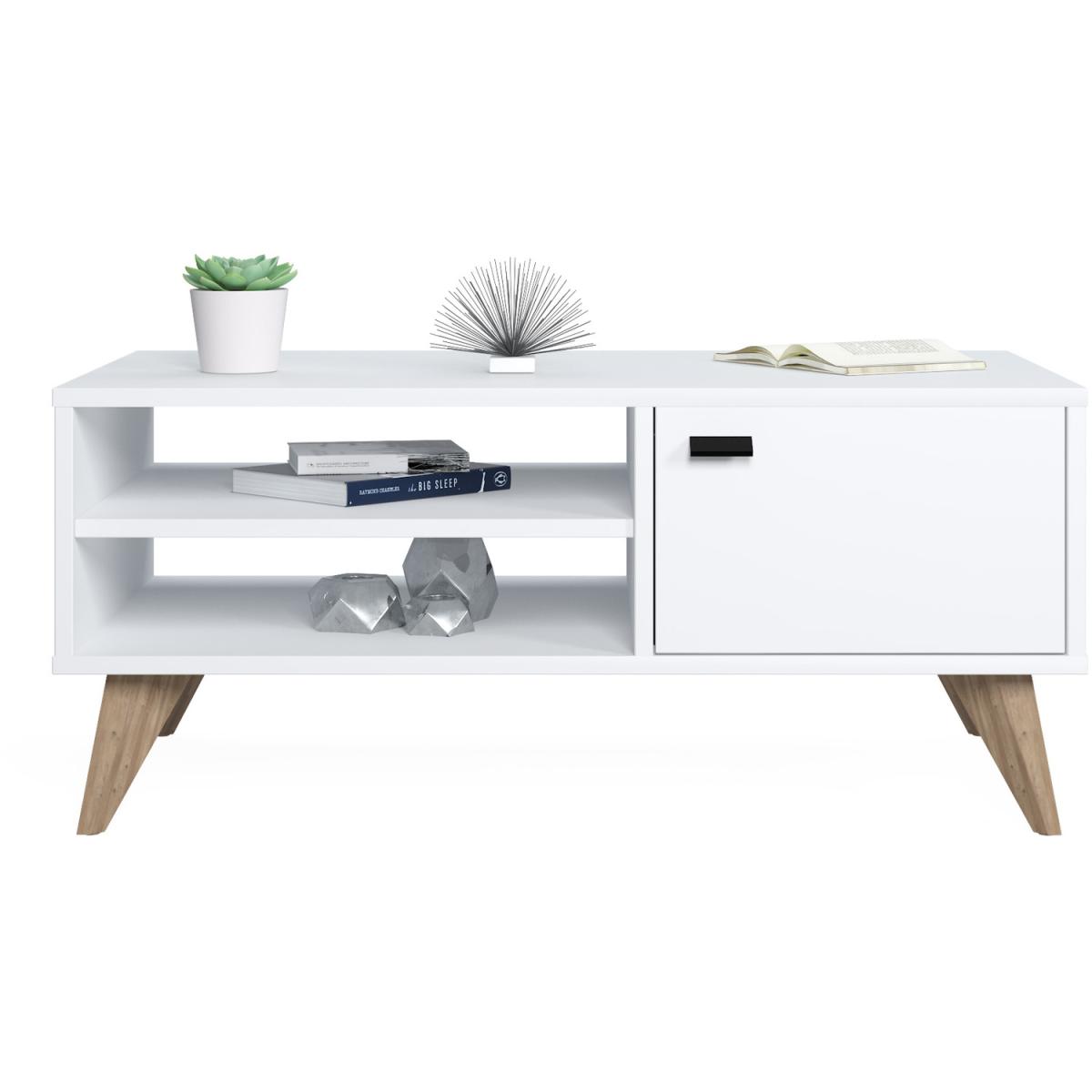 Lika Coffee Table with Storage by Ruumstore - Opaque White – image 4