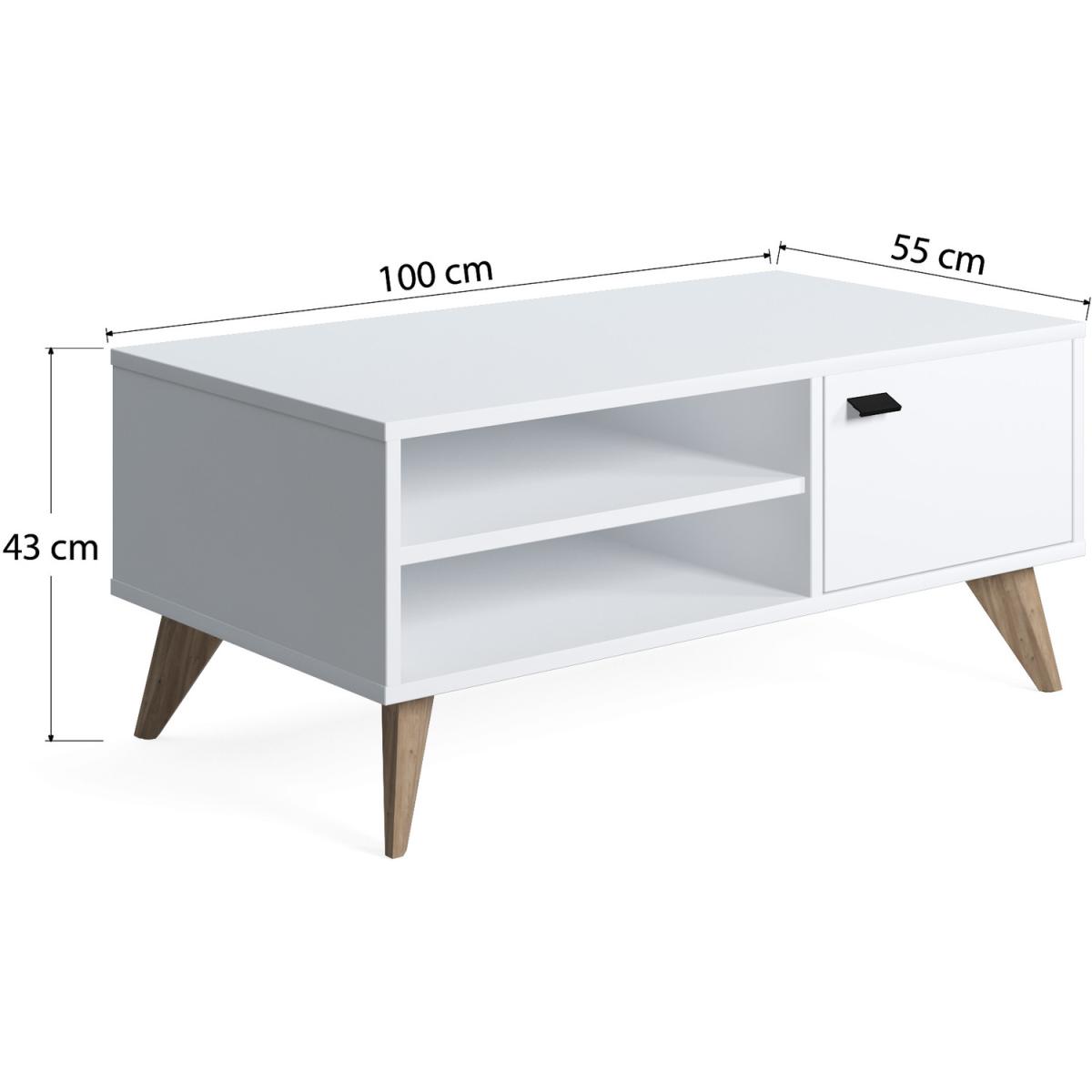 Lika Coffee Table with Storage by Ruumstore - Opaque White – image 5