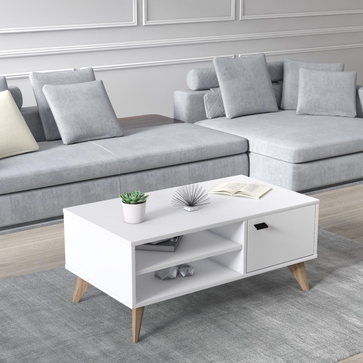Lika Coffee Table with Storage by Ruumstore - Opaque White – image 6