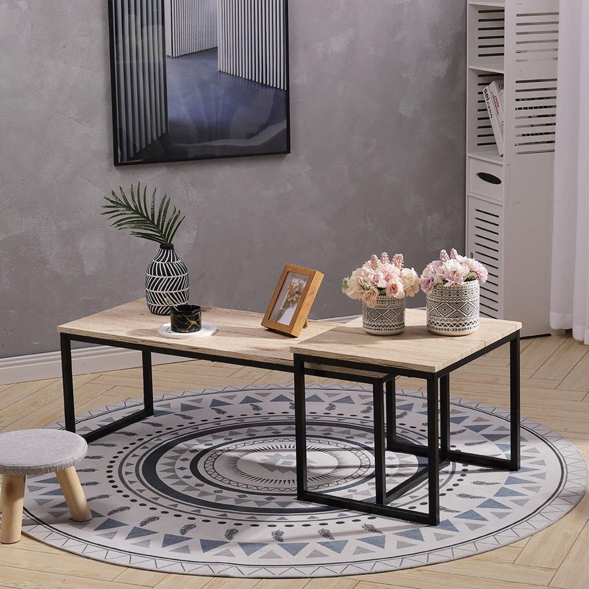 Open Rectangle Coffee Table - Light Yellow – image 6