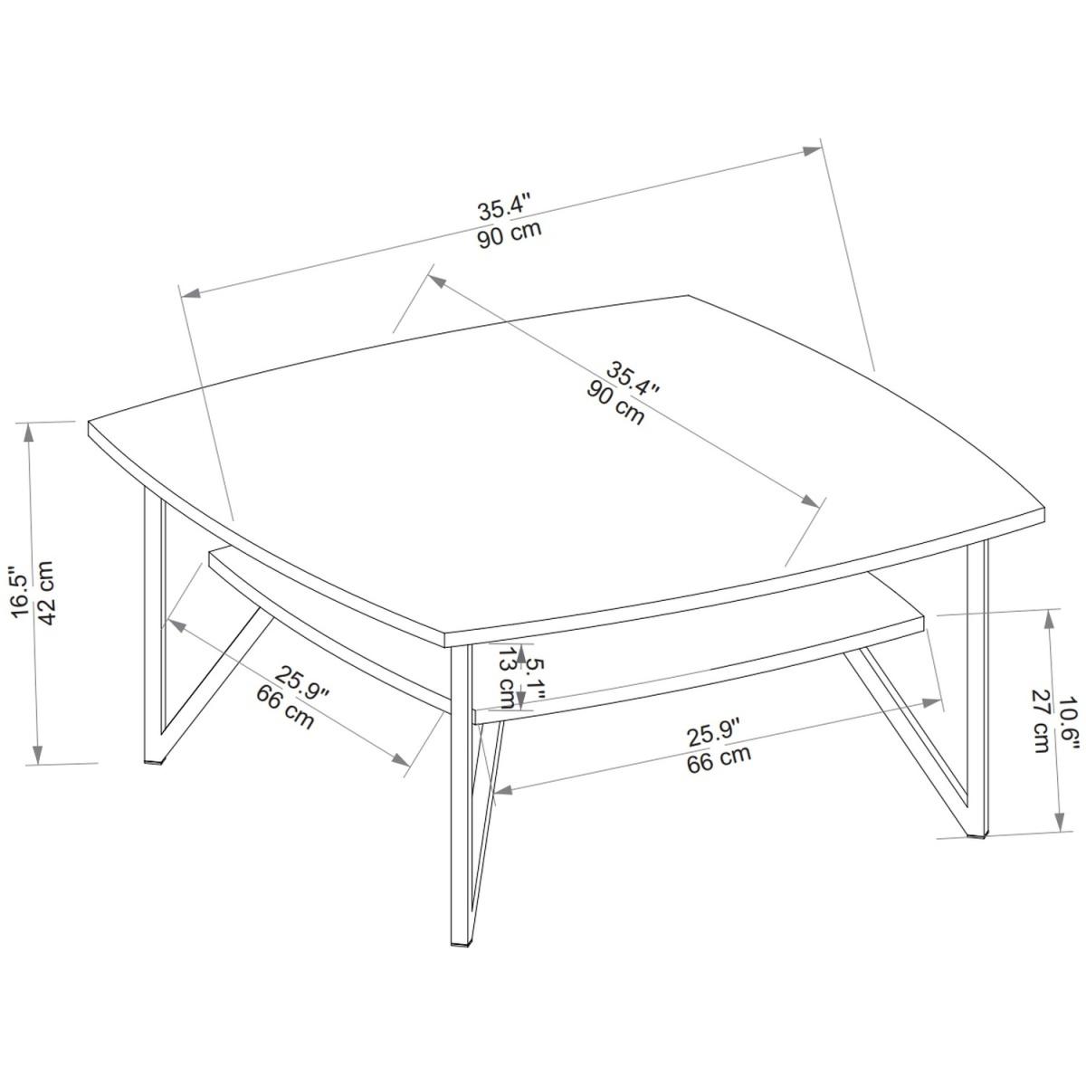 Orion 90 Coffee Table with Storage Shelf - Atlantic Pine – image 4