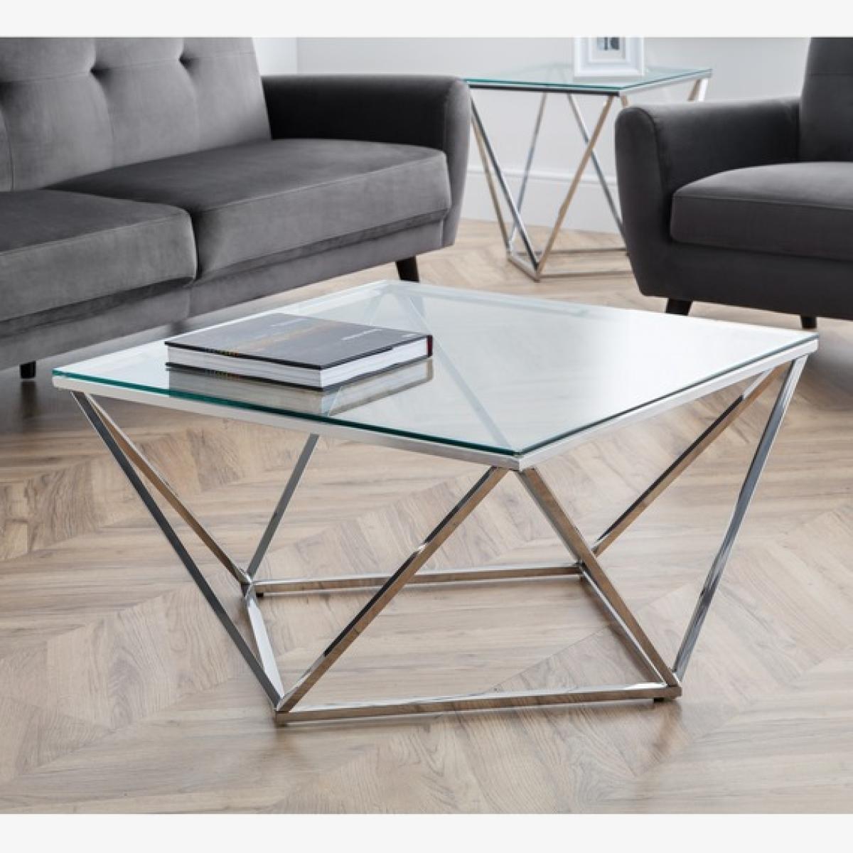 Riviera Octagonal Coffee Table - Silver