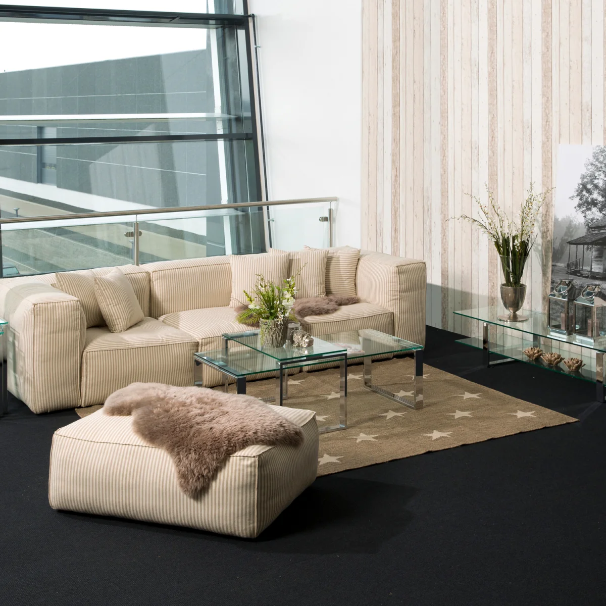 Katrine Coffee Table Set with Glass Top - Glass – image 4