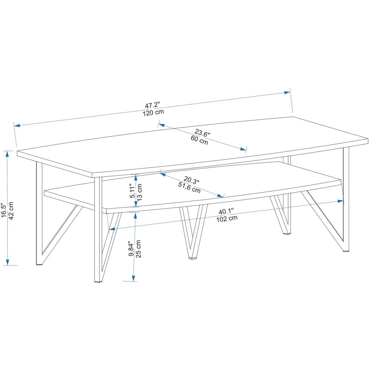 Orion 120 Coffee Table with Storage Shelf - Atlantic Pine – image 3