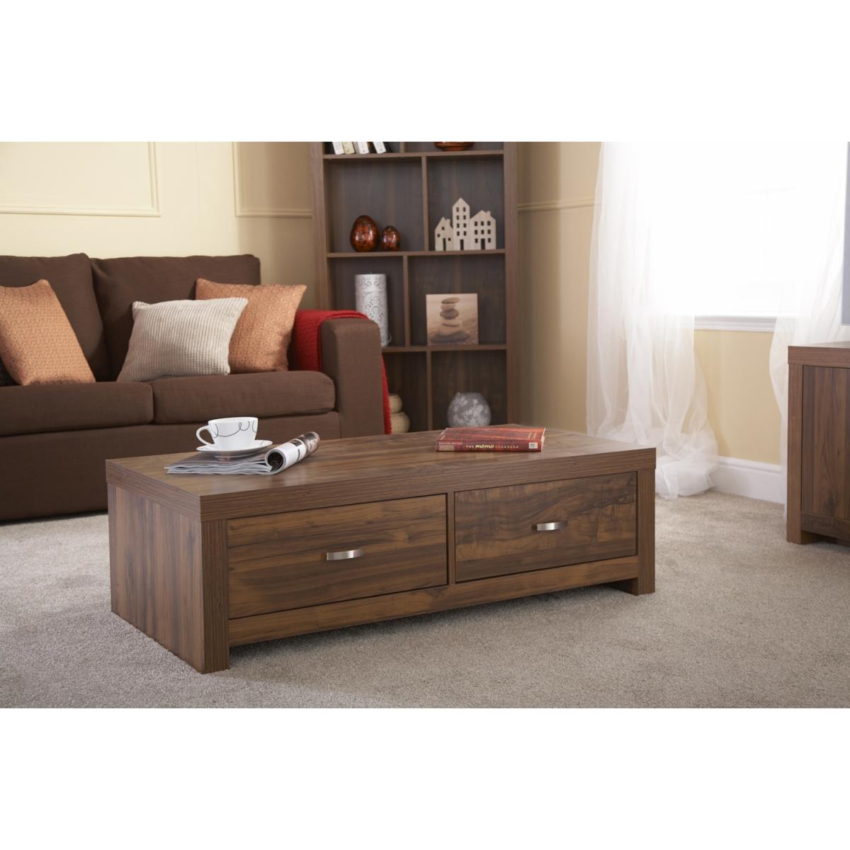 Hampton Two Drawer Coffee Table - Brown – image 2