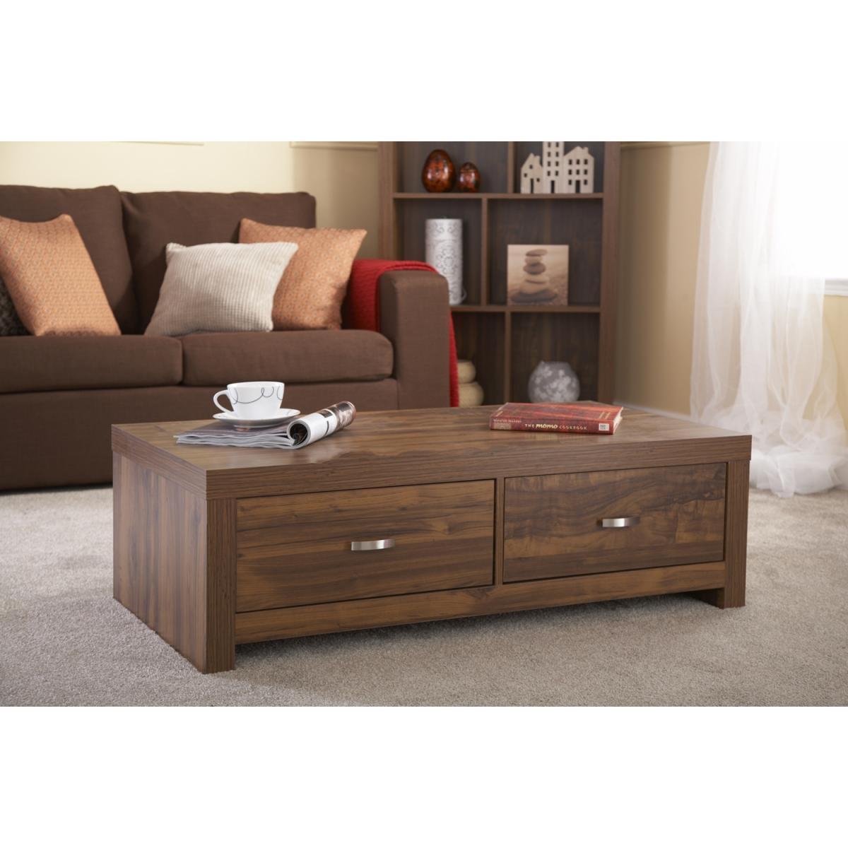 Hampton Two Drawer Coffee Table - Brown – image 4