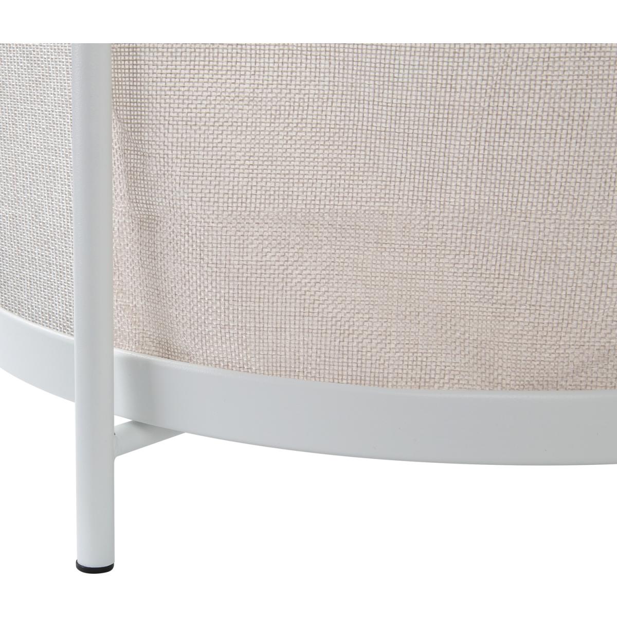 2-in 1 Bakewell - Side Coffee Table with Fabric Basket - White – image 9