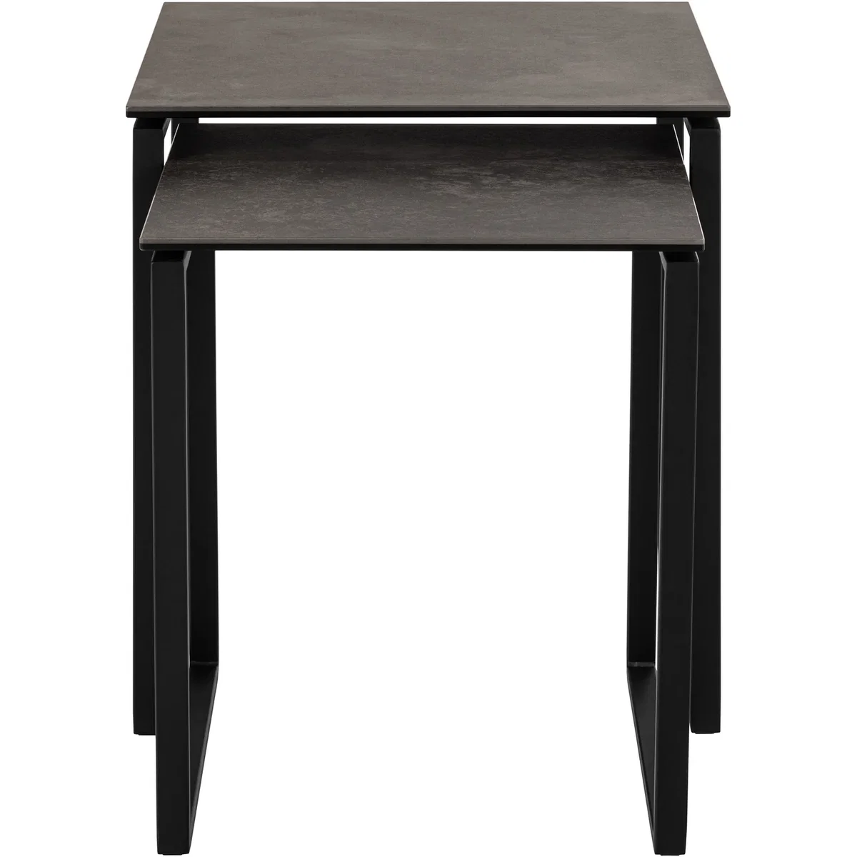 Katrine Square Coffee Table Set in Ceramic Black - Black – image 5