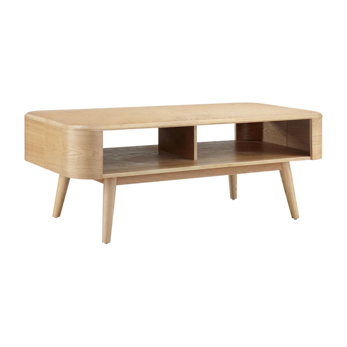 Coffee Table with Open Storage - Oak