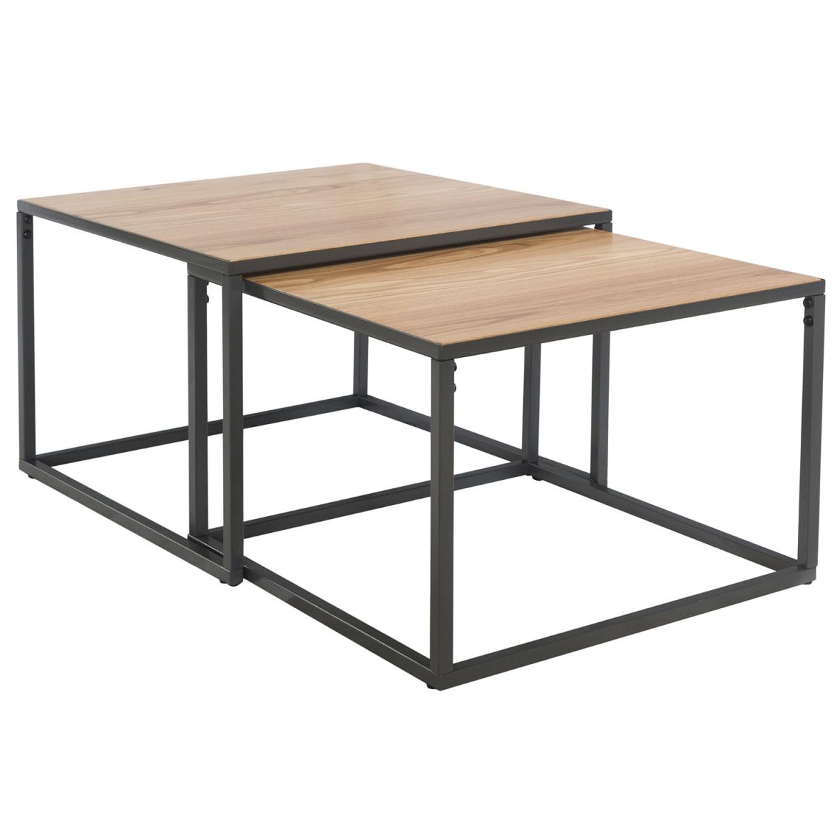 Boston Nest Of 2 Square Coffee Tables – image 2