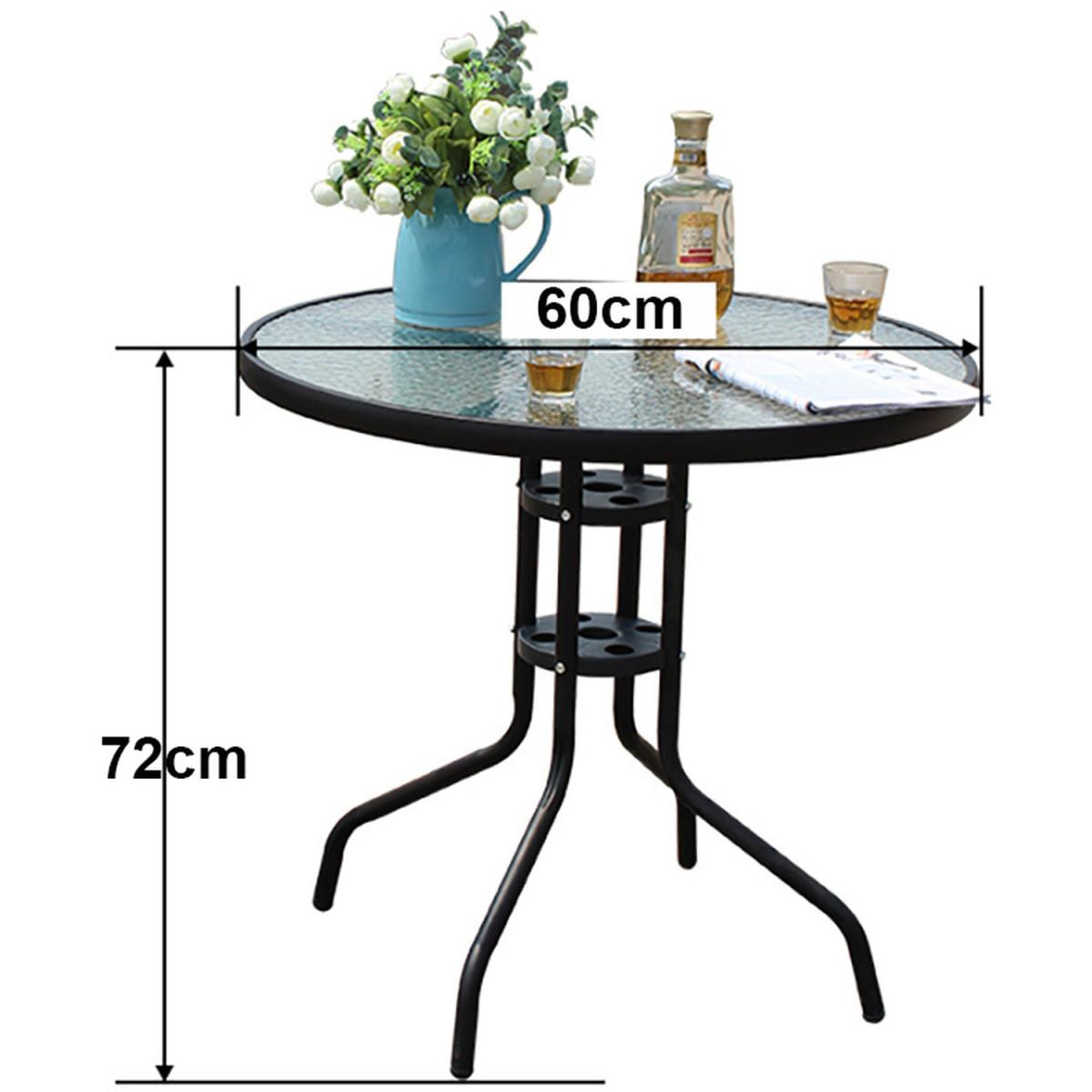 Stylish Round Coffee Tempered Glass Table With Painting Stand - Black / 8kg – image 2