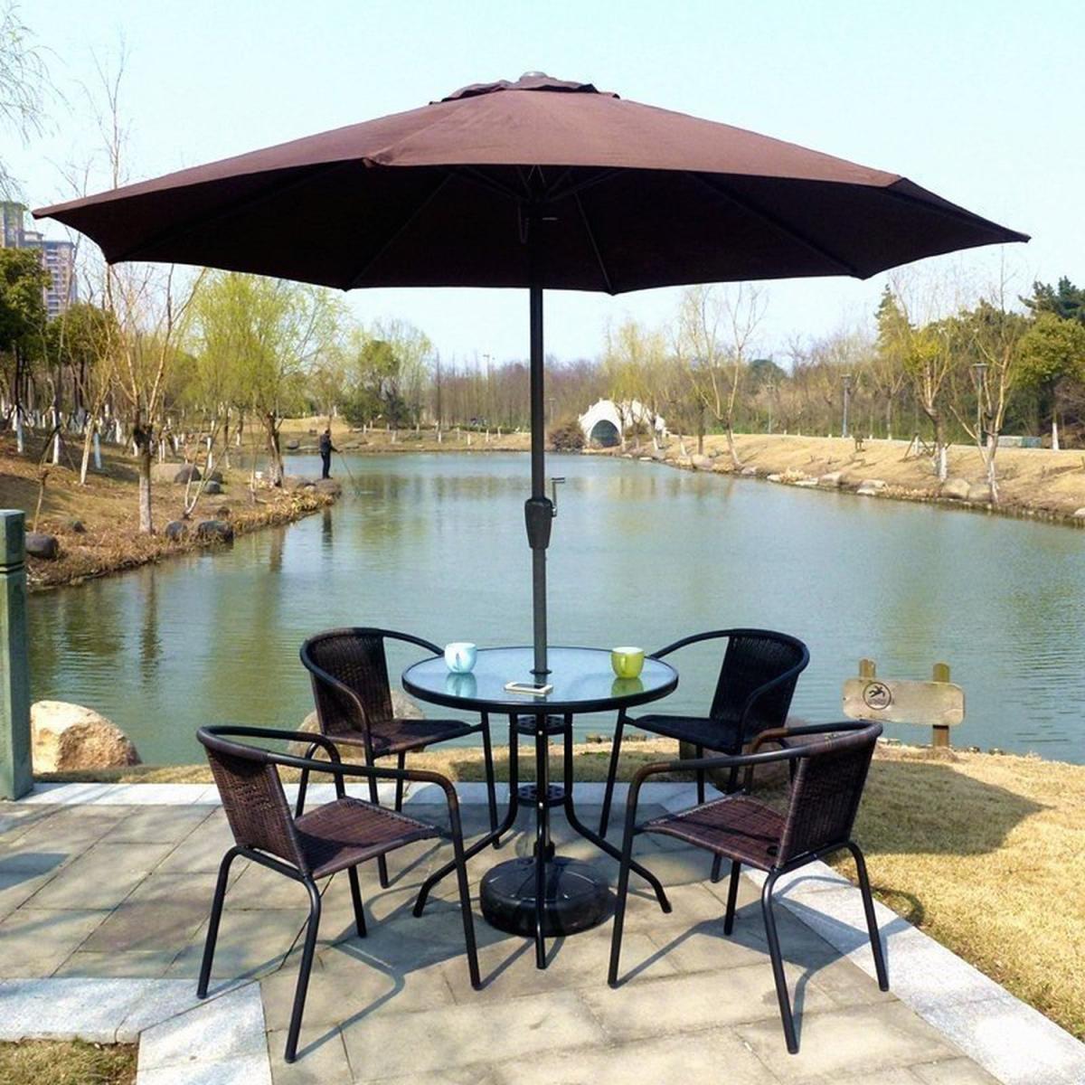 Stylish Round Coffee Tempered Glass Table With Painting Stand - Black / 8kg – image 12