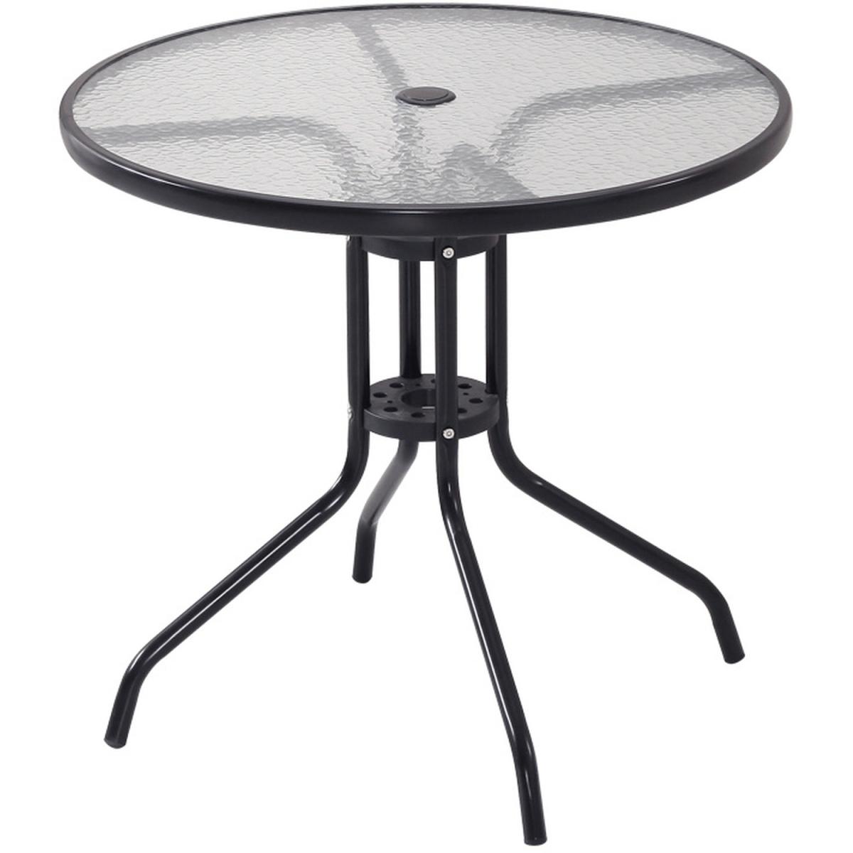 Stylish Round Coffee Tempered Glass Table With Painting Stand - Black / 8kg – image 15