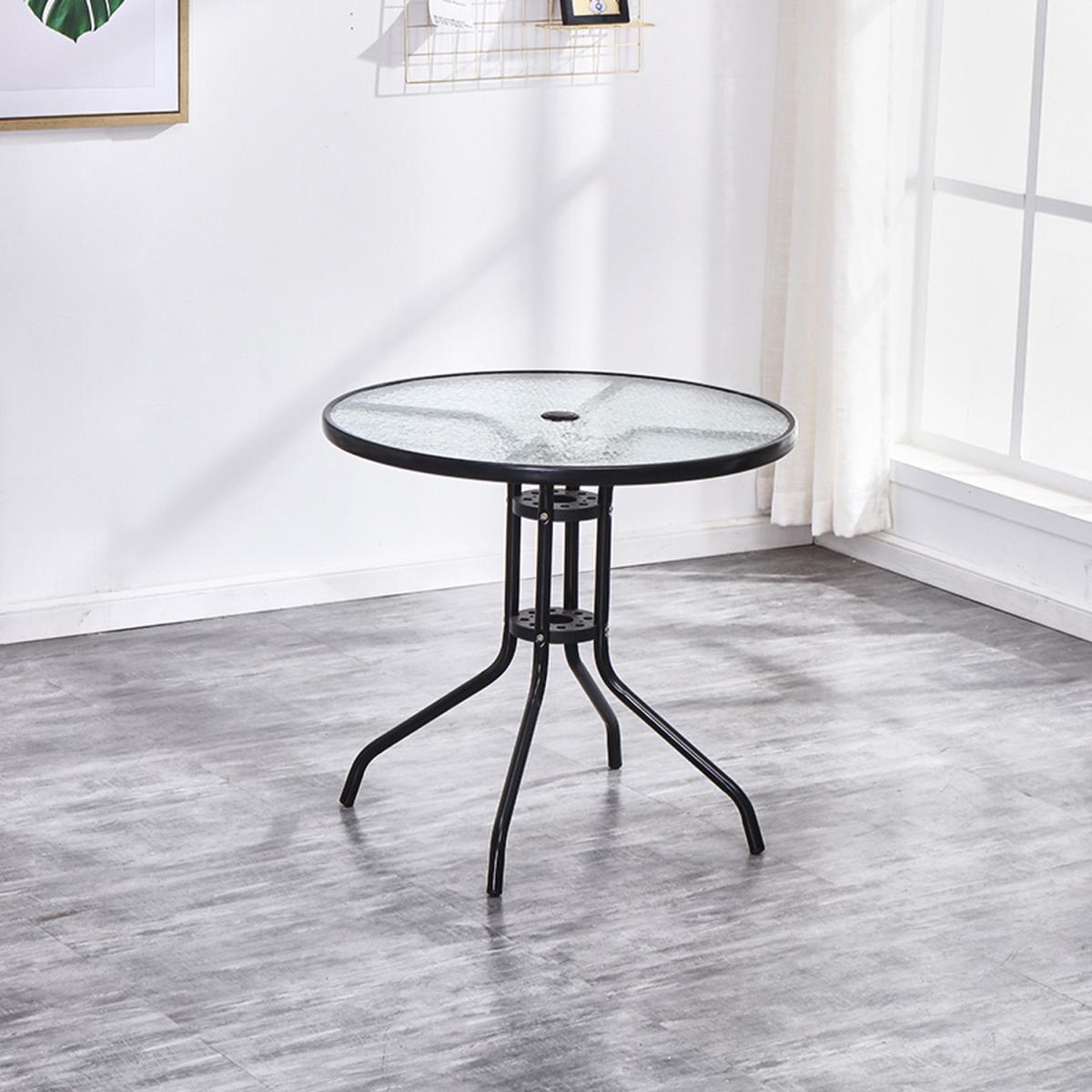 Stylish Round Coffee Tempered Glass Table With Painting Stand - Black / 8kg – image 16