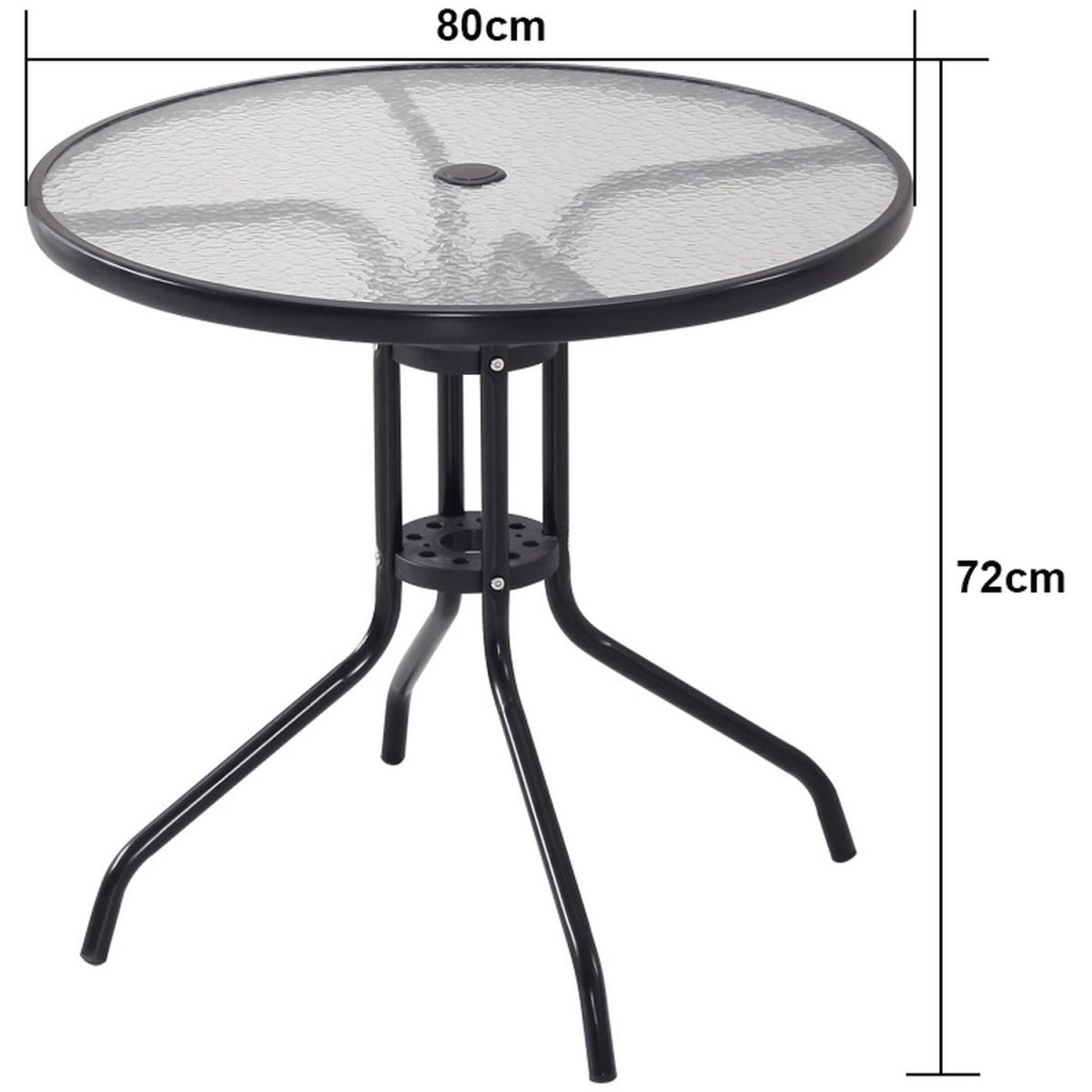 Stylish Round Coffee Tempered Glass Table With Painting Stand - Black / 8kg – image 17