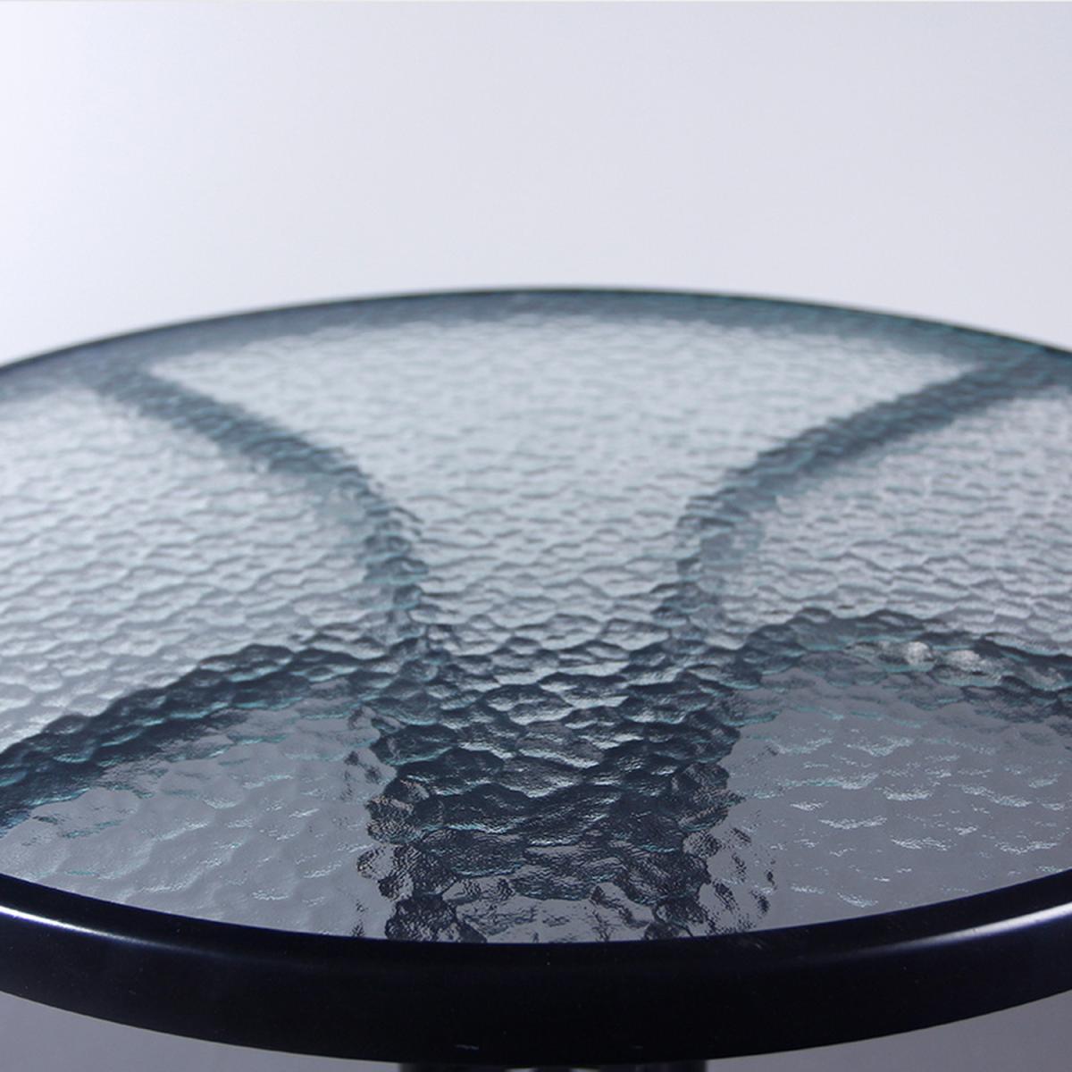 Stylish Round Coffee Tempered Glass Table With Painting Stand - Black / 8kg – image 4