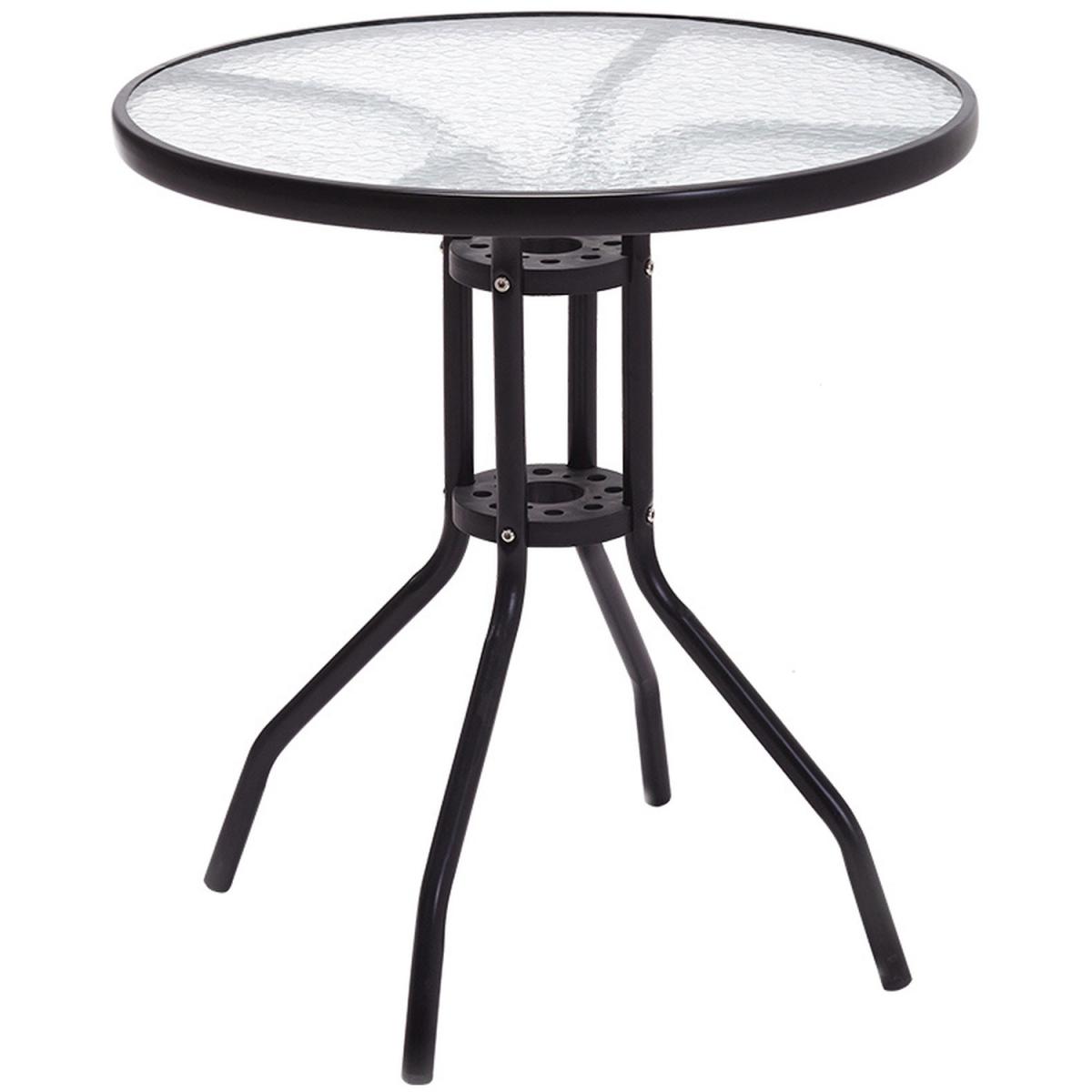 Stylish Round Coffee Tempered Glass Table With Painting Stand - Black / 8kg – image 6