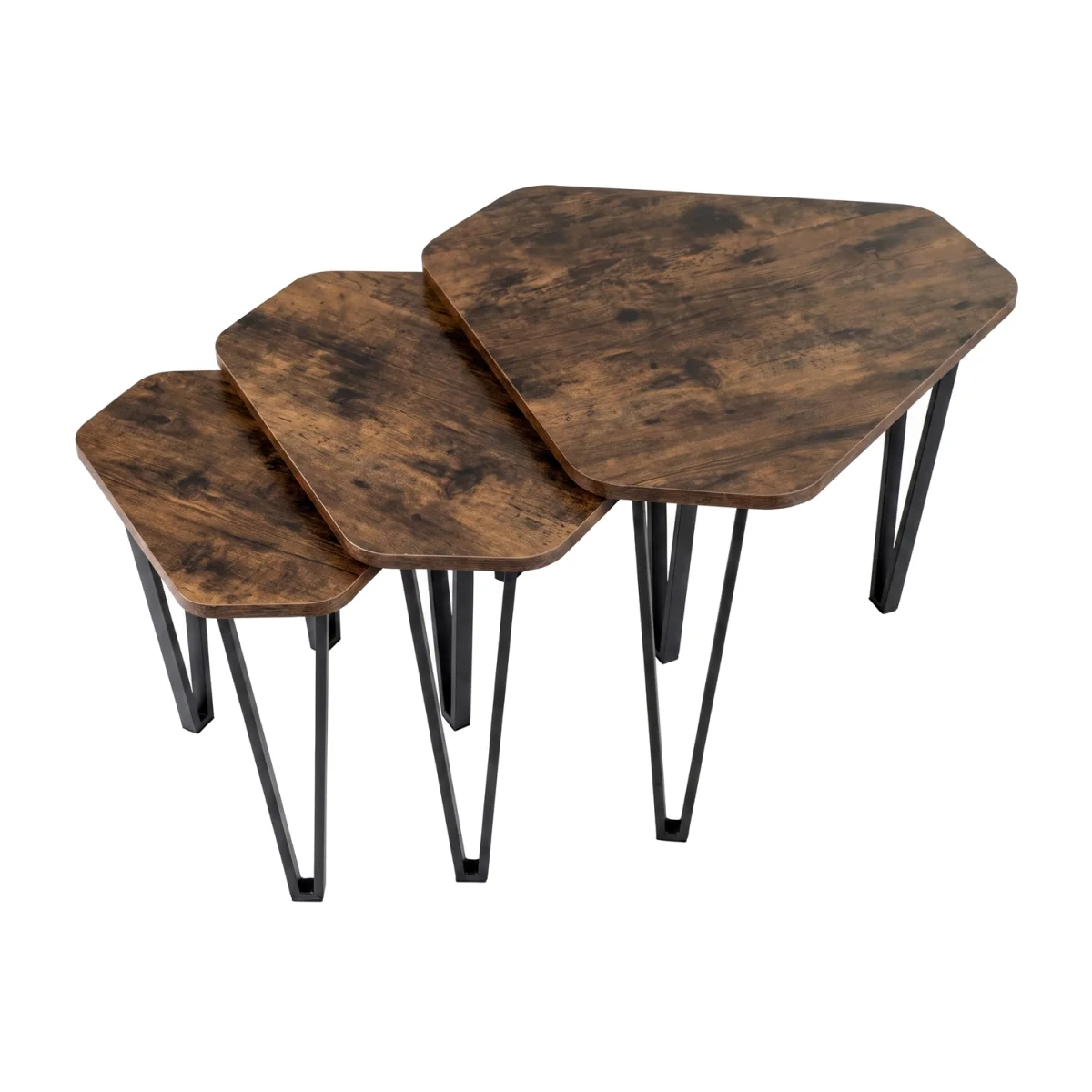 Set of 3 Industrial Nesting c - Rustic Brown – image 1