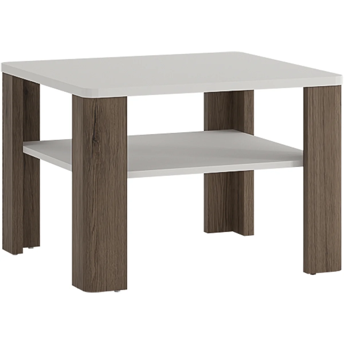 Toronto Coffee Table with shelf - White & Oak – image 2