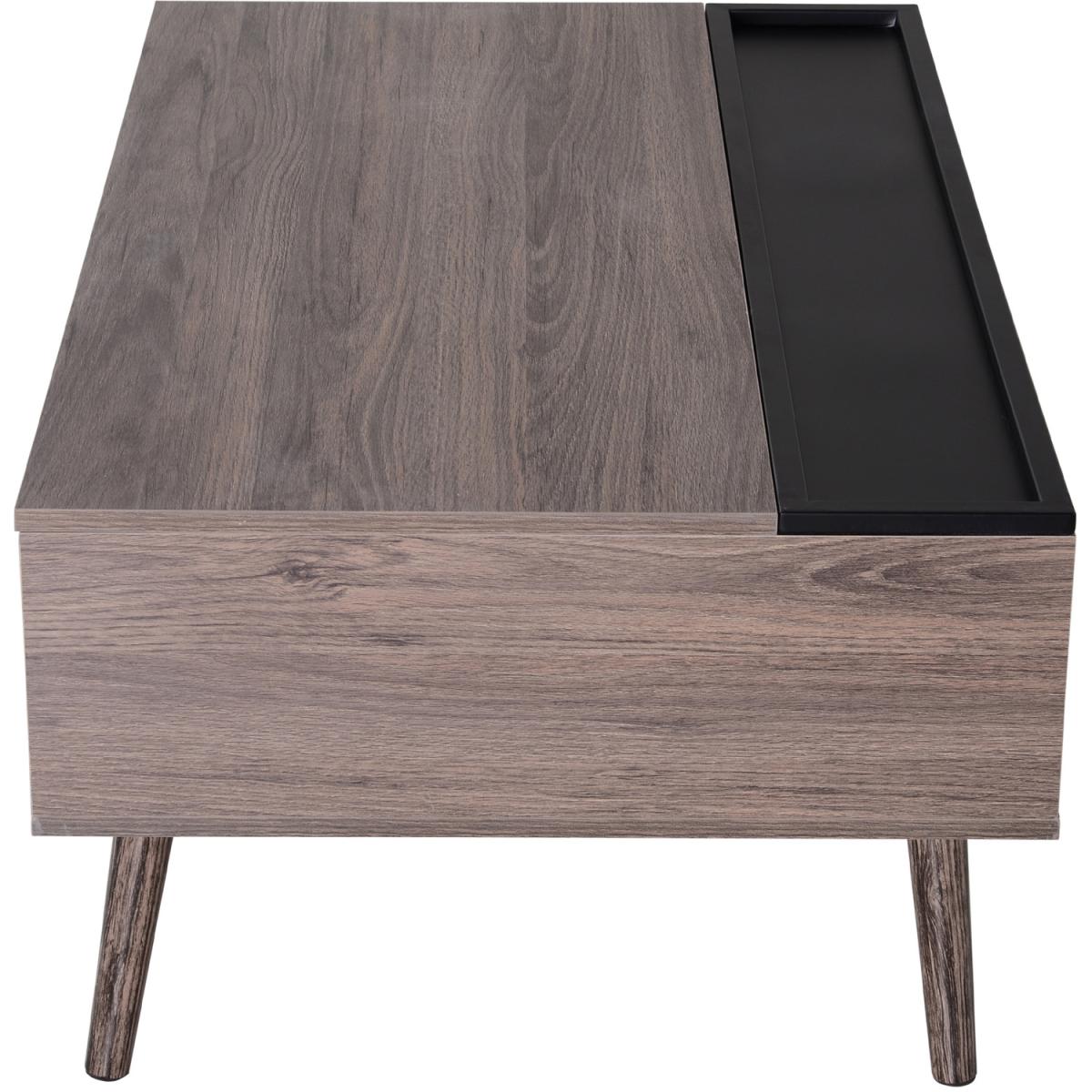 HOMCOM Lift-Top Coffee Table - Grey / 39.3 - 56.5 cm – image 5