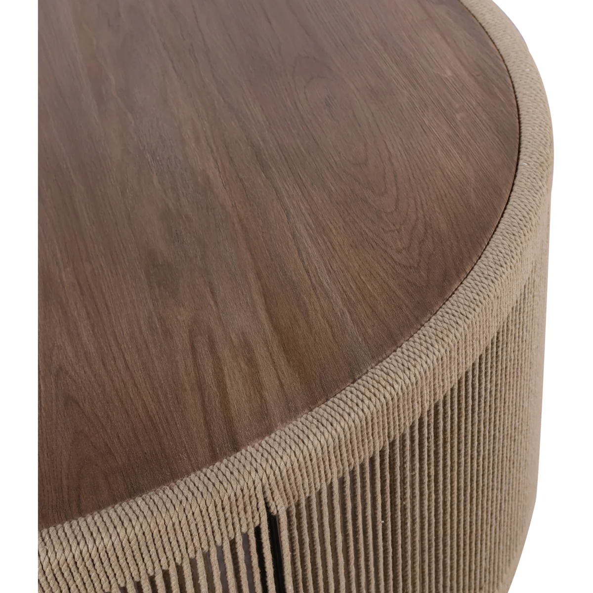 Large Round Rope Design Coffee Table - Natural – image 4