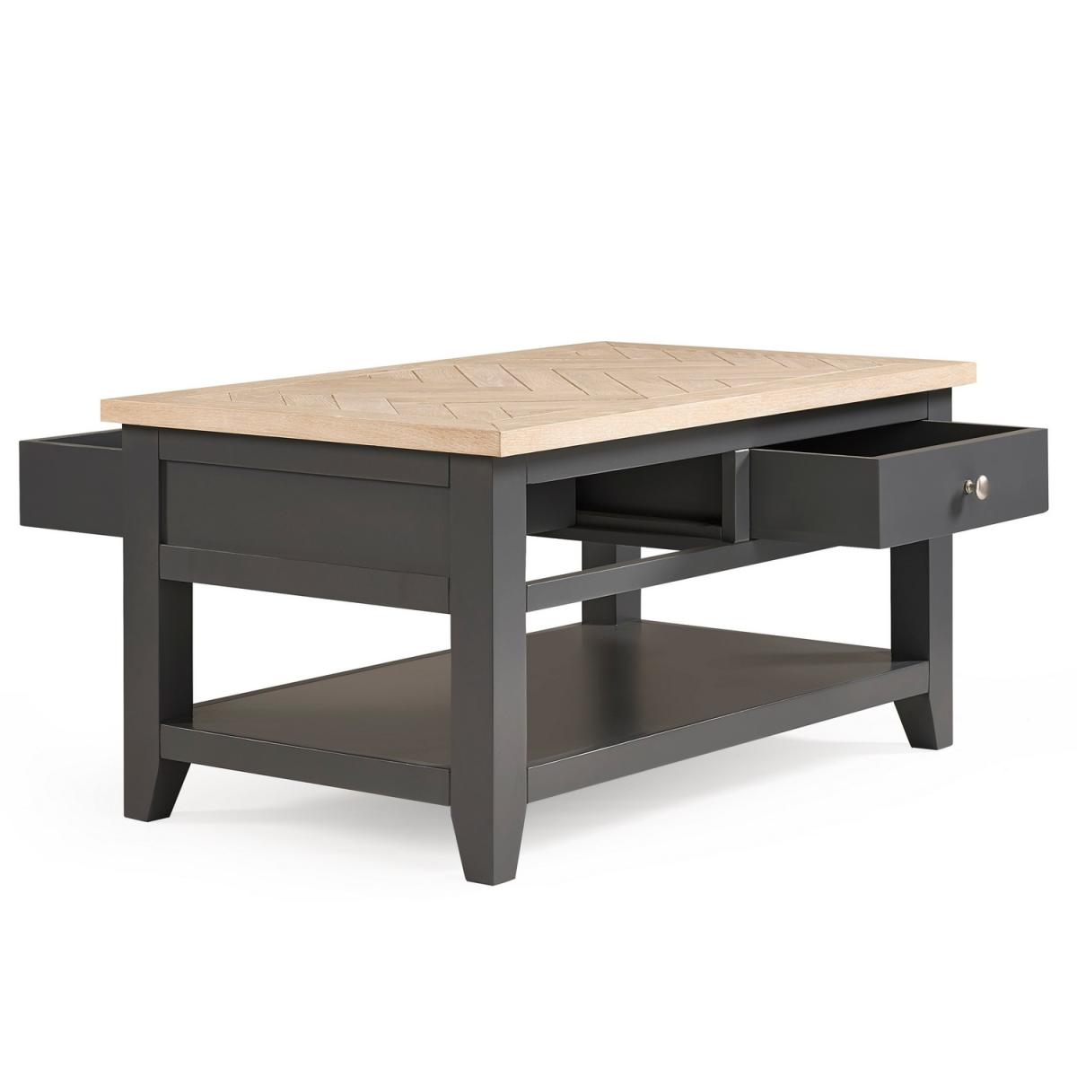 Bordeaux Coffee Table - Dark Grey and Oak – image 3