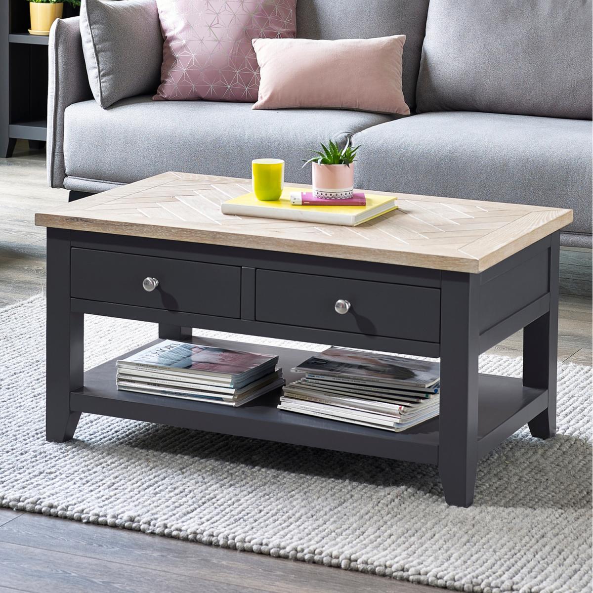 Bordeaux Coffee Table - Dark Grey and Oak – image 6