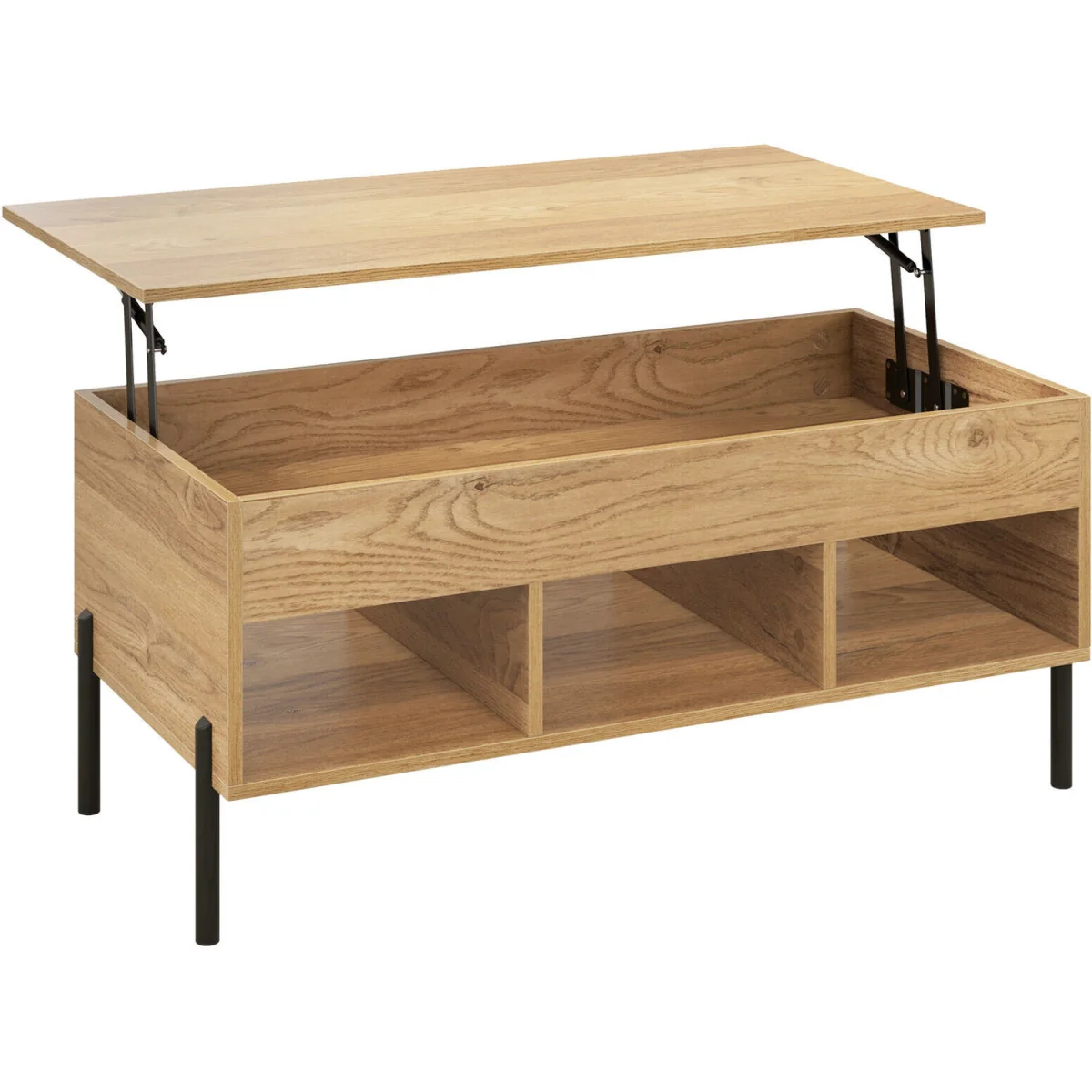 Central Coffee Table with Lifting Tabletop Cocktail Table - Brown – image 4