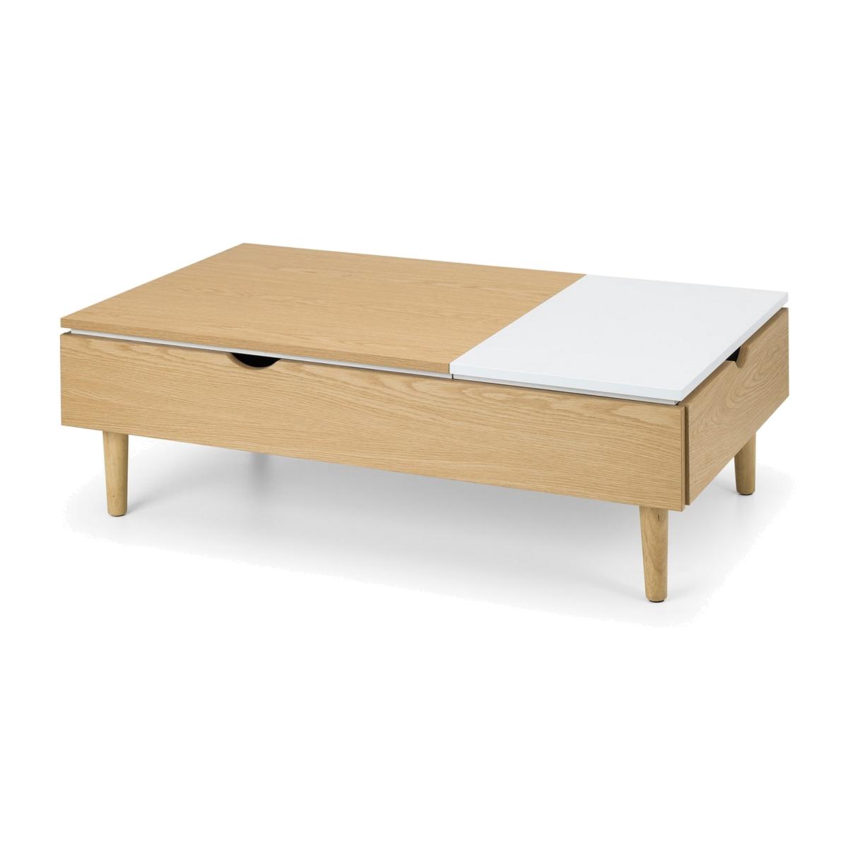Discon Latimer Lift-Up Coffee Table - White and Oak