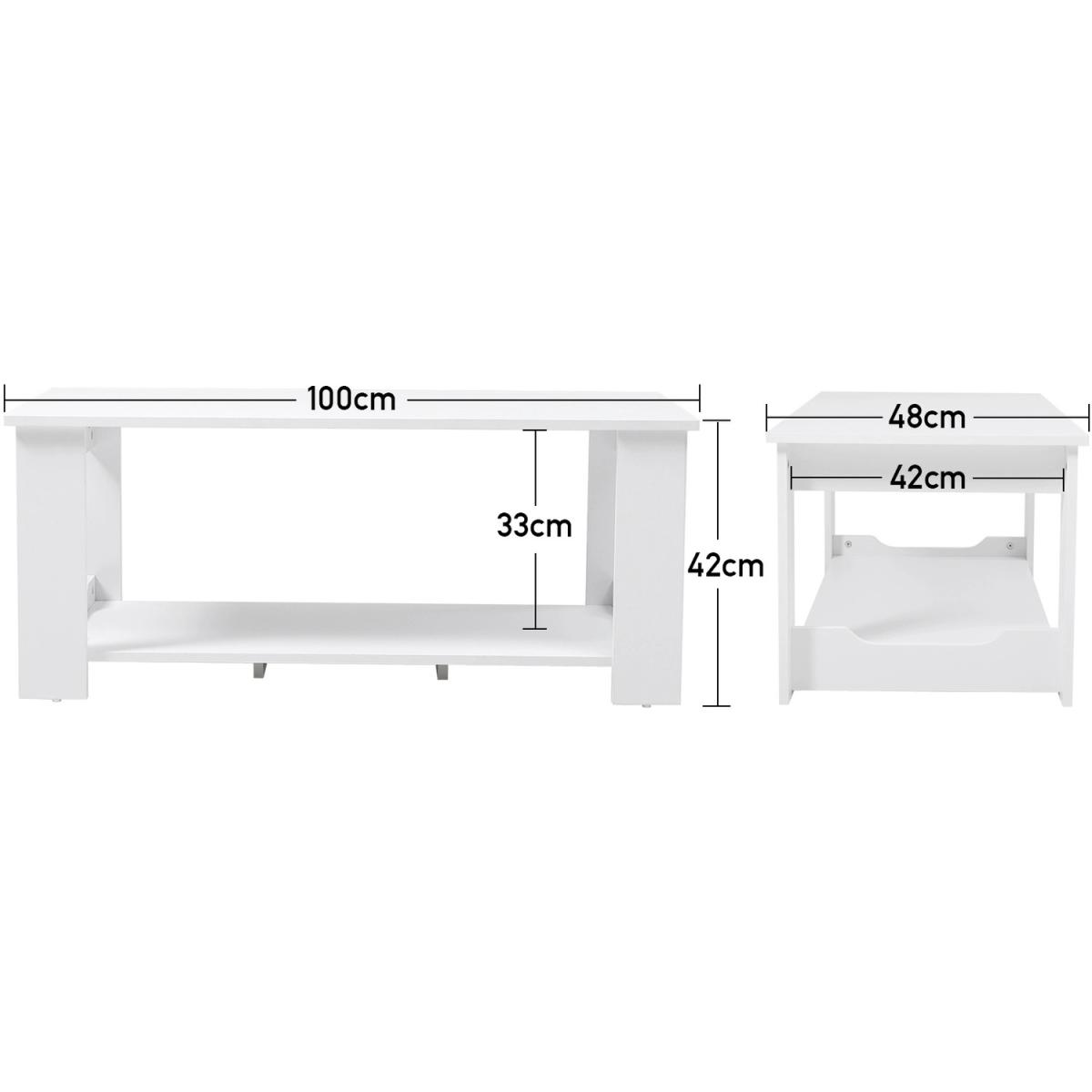 Solid Coffee Table - White – image 2