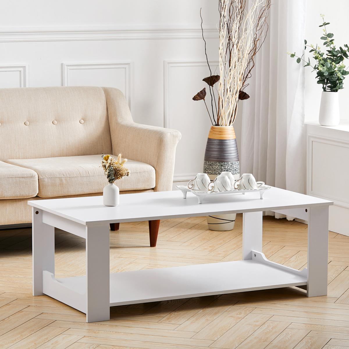 Solid Coffee Table - White – image 3