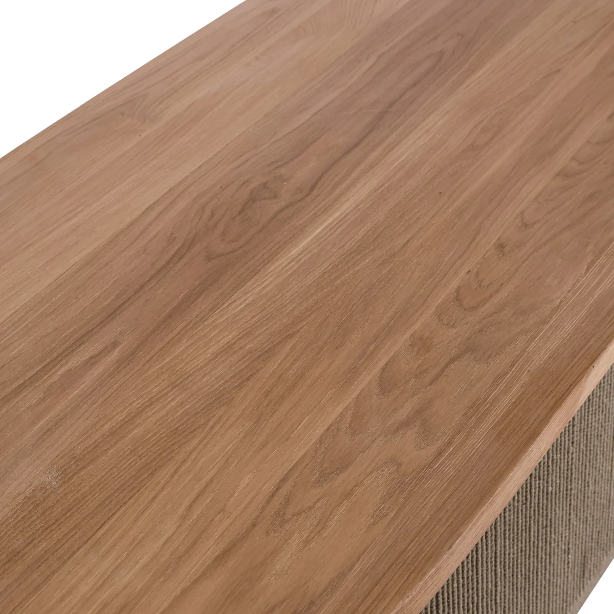 Oval Rope Design Coffee Table with Solid Oak Wood Top - Natural – image 5