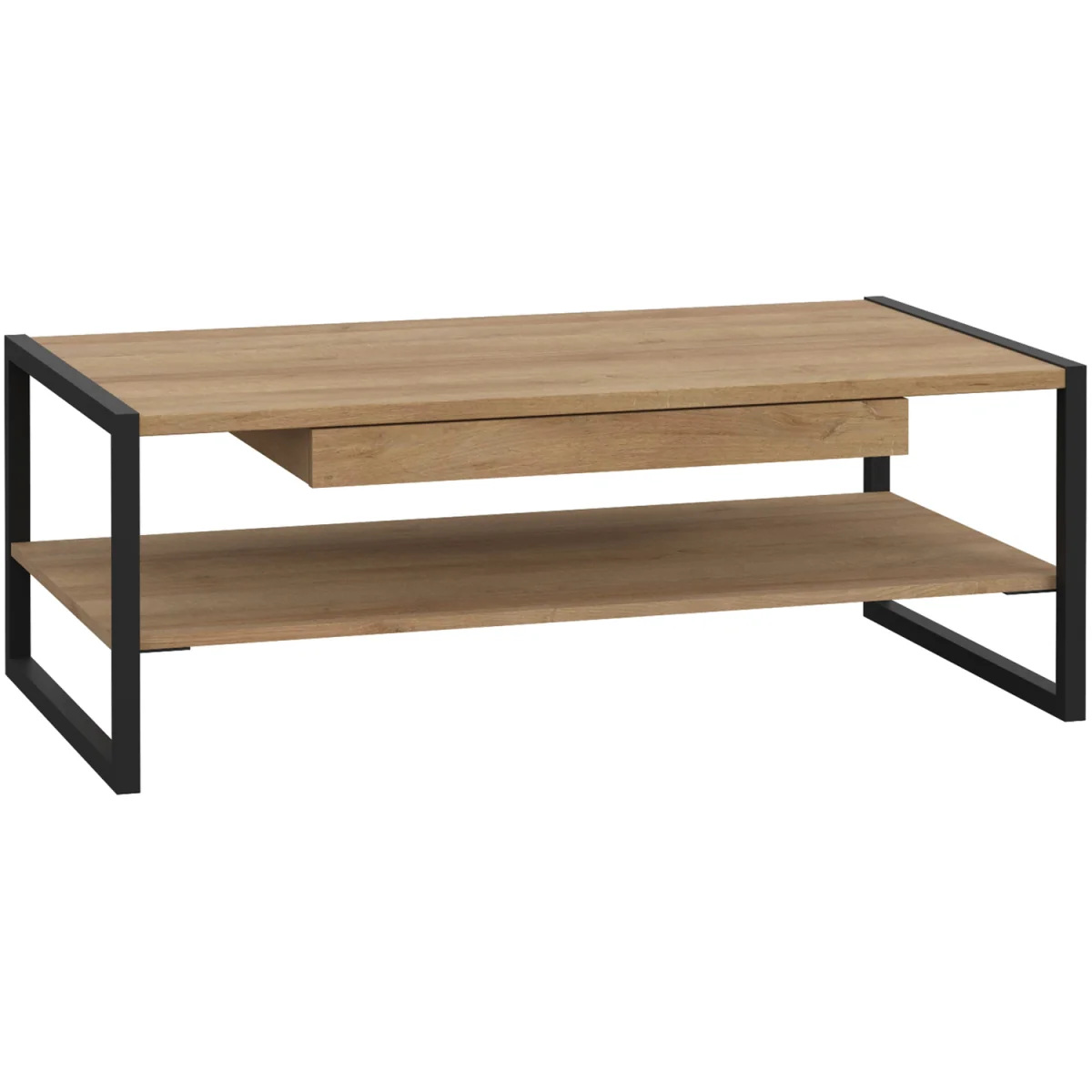 High Rock Coffee Table in Riviera Oak - Black & Riviera Oak – image 3