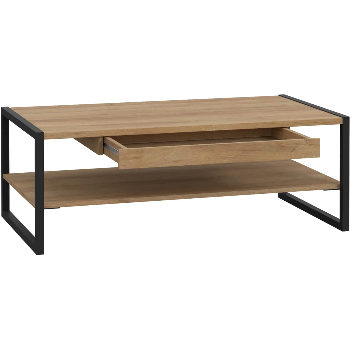 High Rock Coffee Table in Riviera Oak - Black & Riviera Oak – image 5