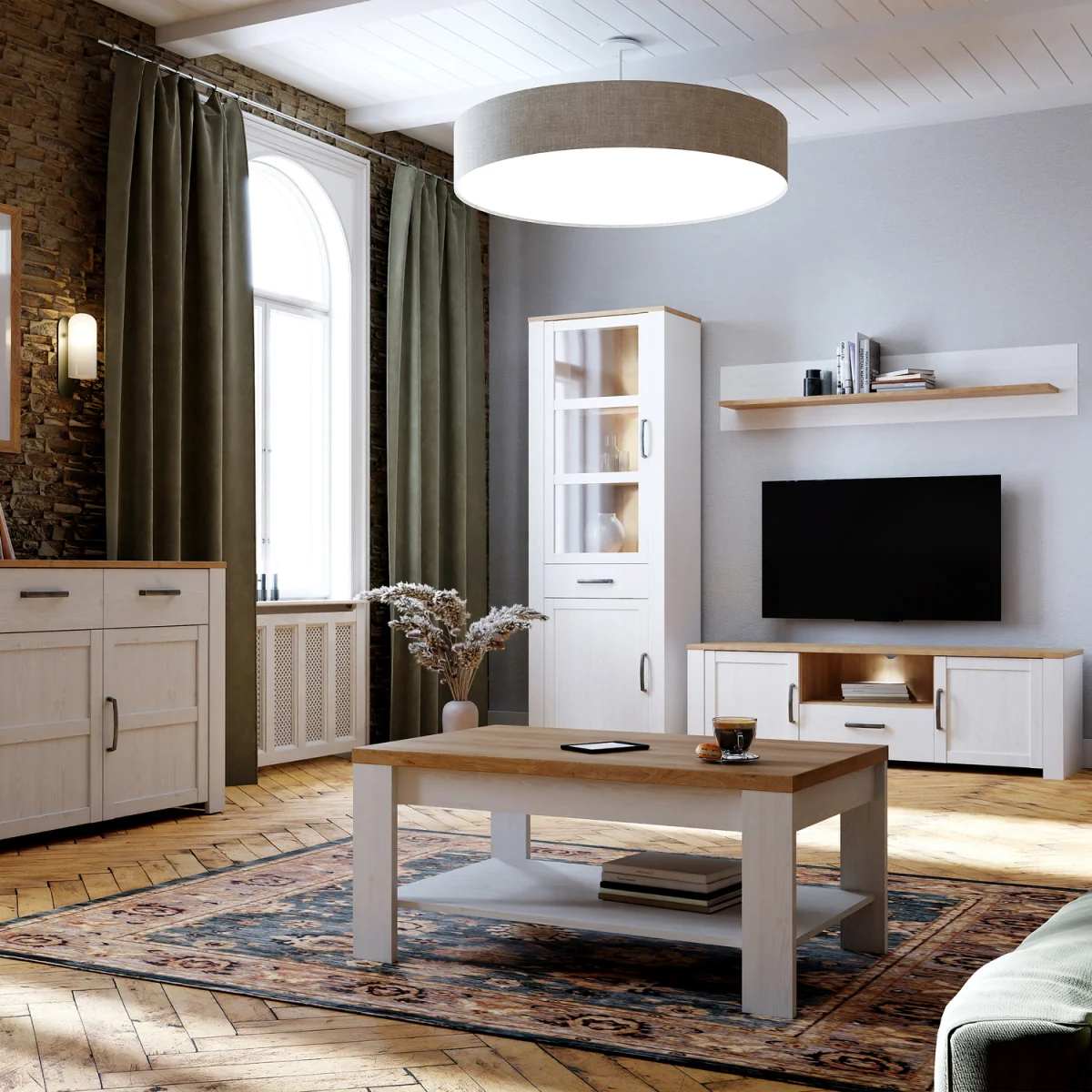 Bohol Coffee Table in Riviera Oak/White - Riviera Oak & White – image 4