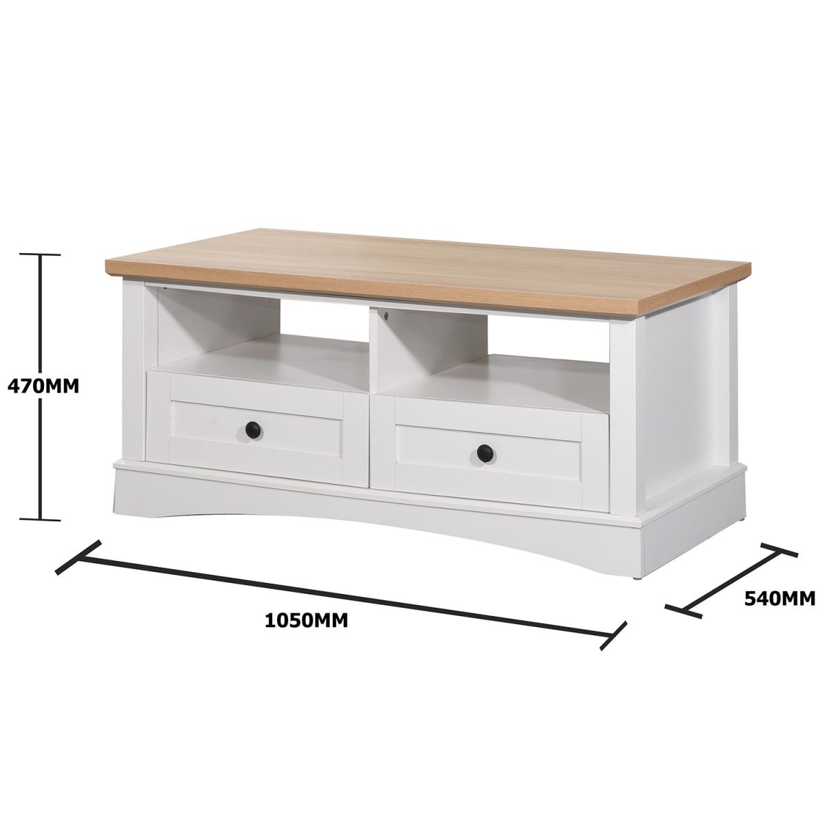 Carden Coffee Table With Two Drawers - Dark Grey – image 12