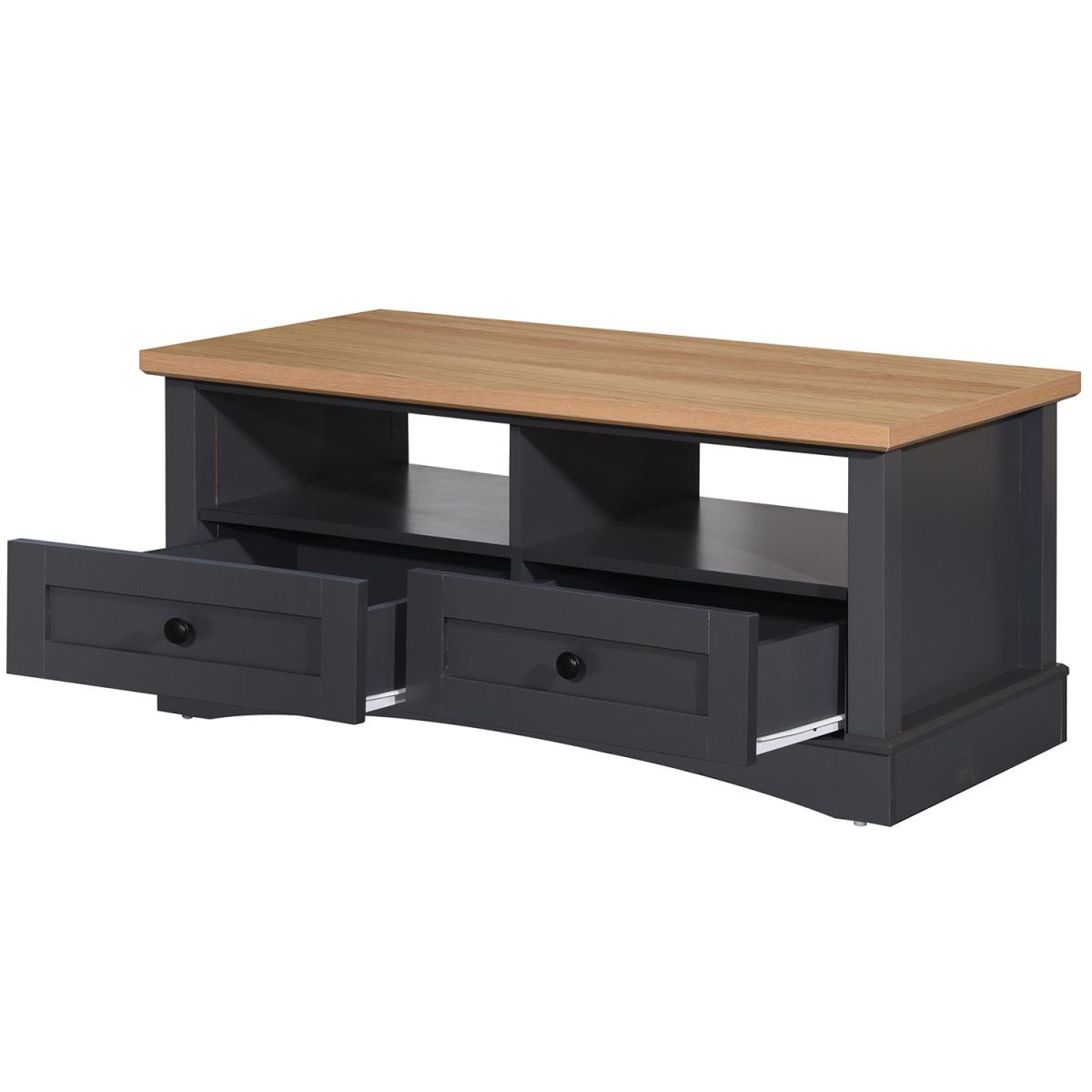 Carden Coffee Table With Two Drawers - Dark Grey – image 13
