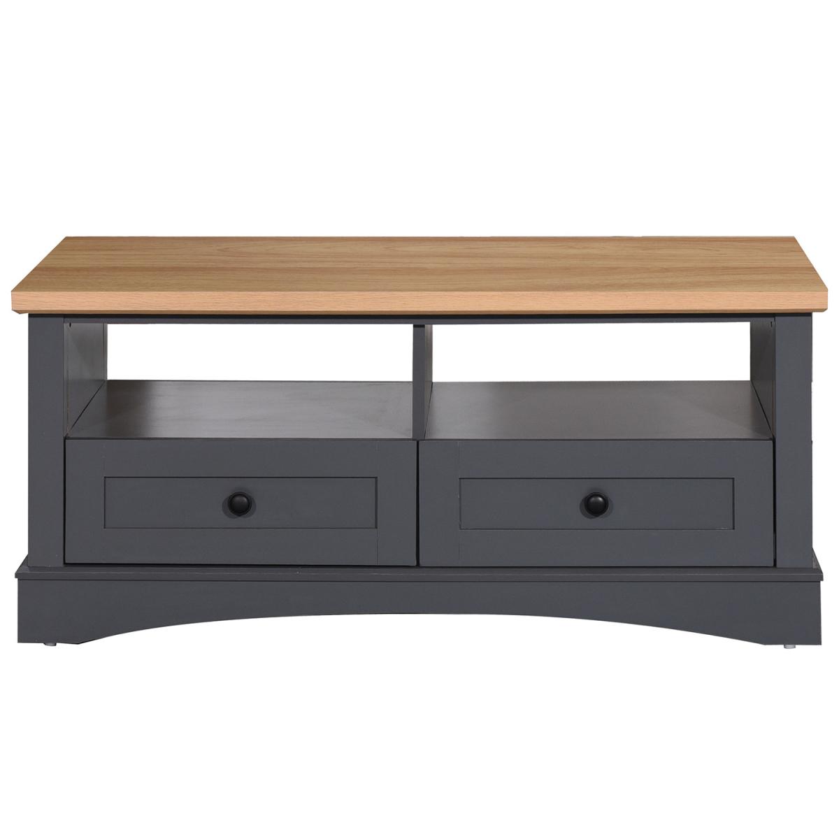 Carden Coffee Table With Two Drawers - Dark Grey – image 3
