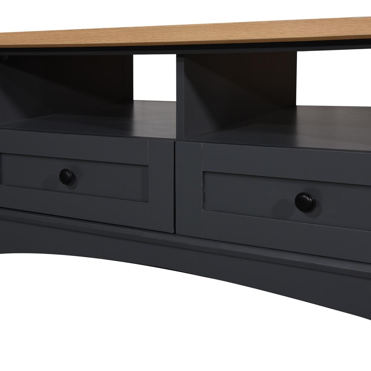 Carden Coffee Table With Two Drawers - Dark Grey – image 4