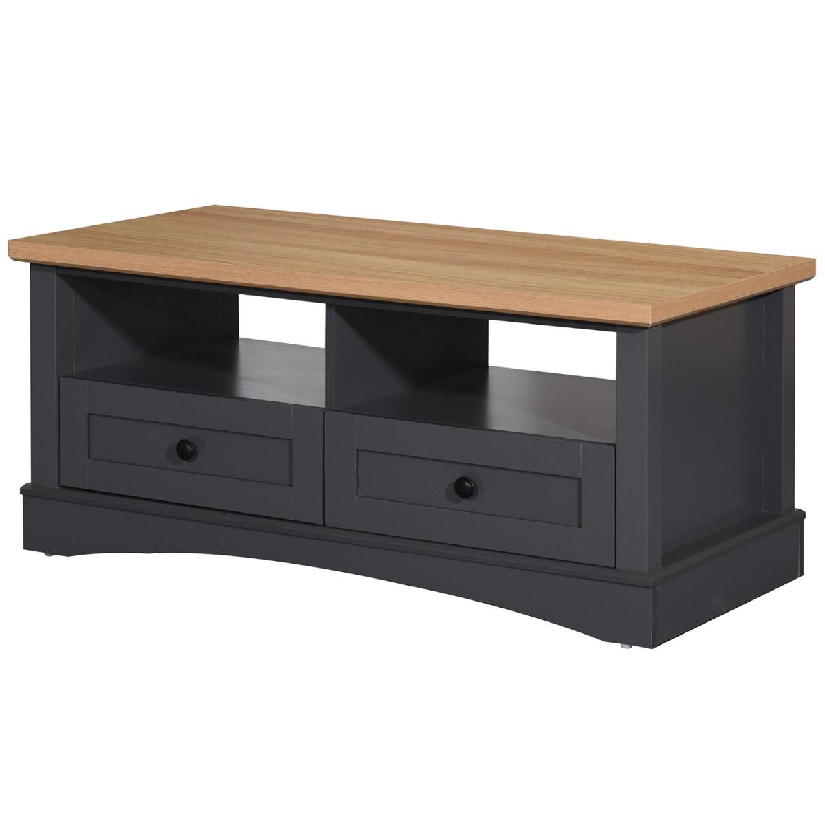 Carden Coffee Table With Two Drawers - Dark Grey – image 8