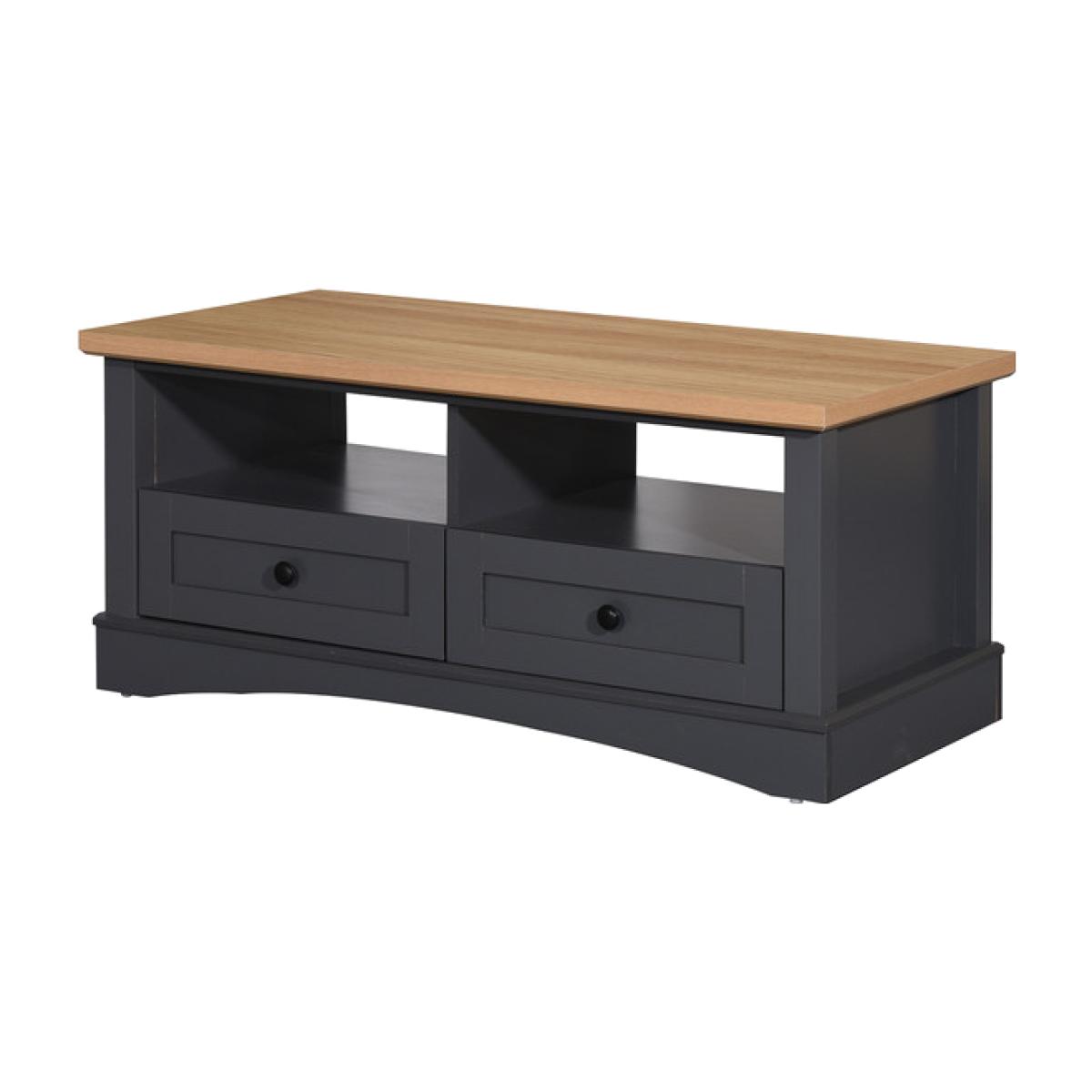 Carden Coffee Table With Two Drawers - Dark Grey – image 1