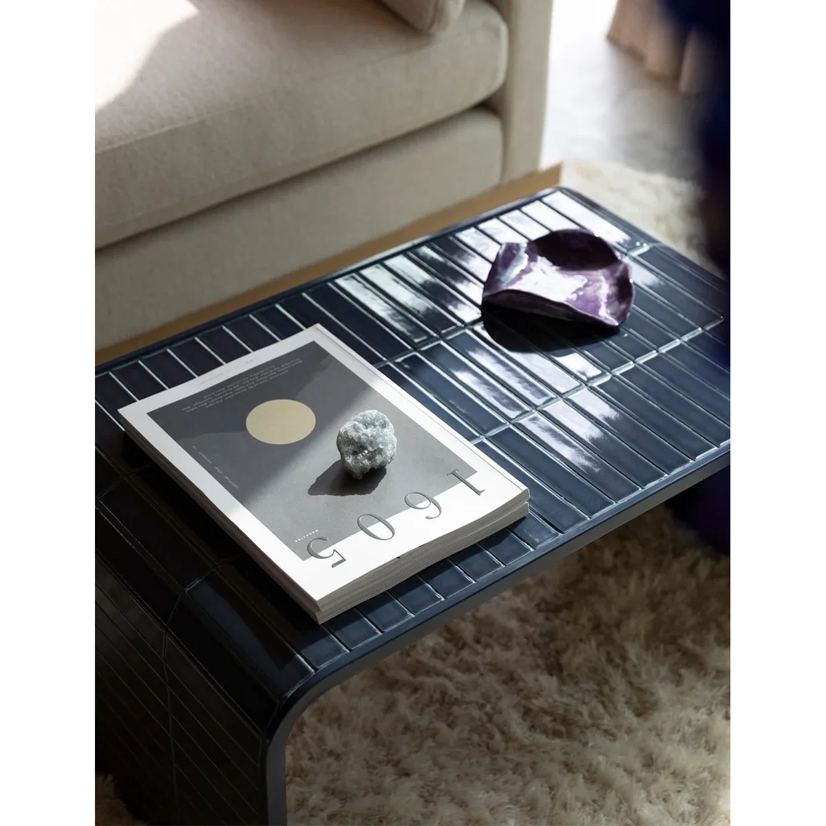 RikRak coffee table with Blue Tiles – image 2