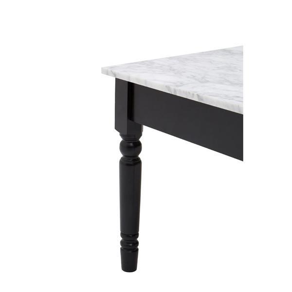 Teddy's Collection Hugo Marble Top Black Frame White Coffee Table – image 4
