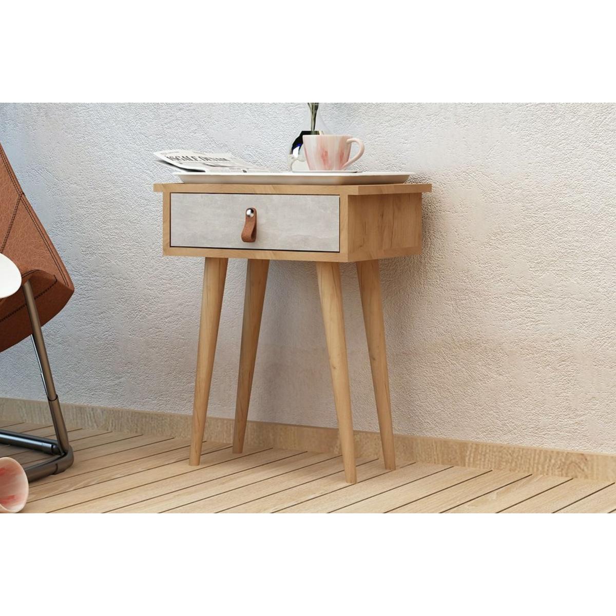 Es Mob Betong Plus Astava Coffee Table, Light Wood & White – image 3