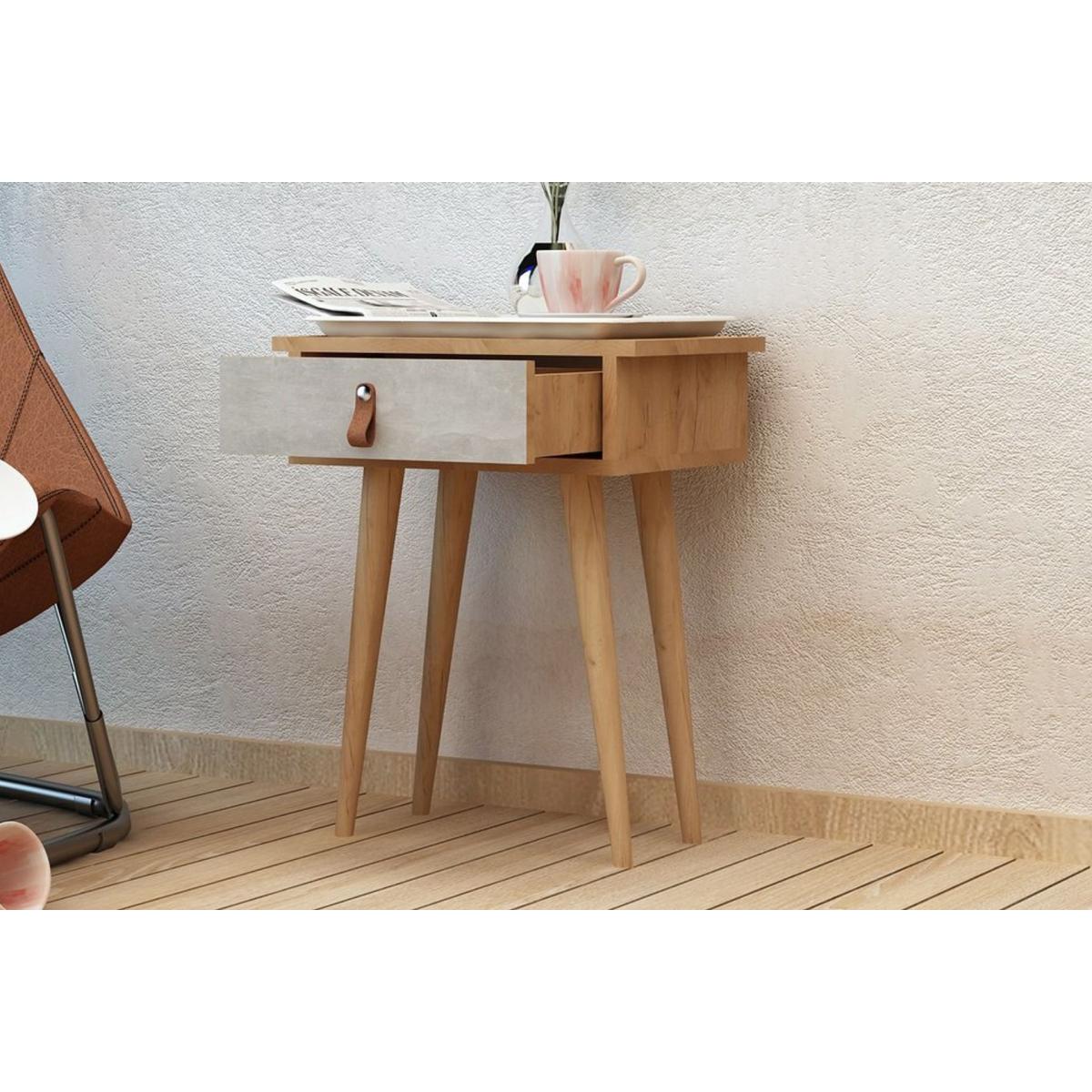 Es Mob Betong Plus Astava Coffee Table, Light Wood & White – image 4