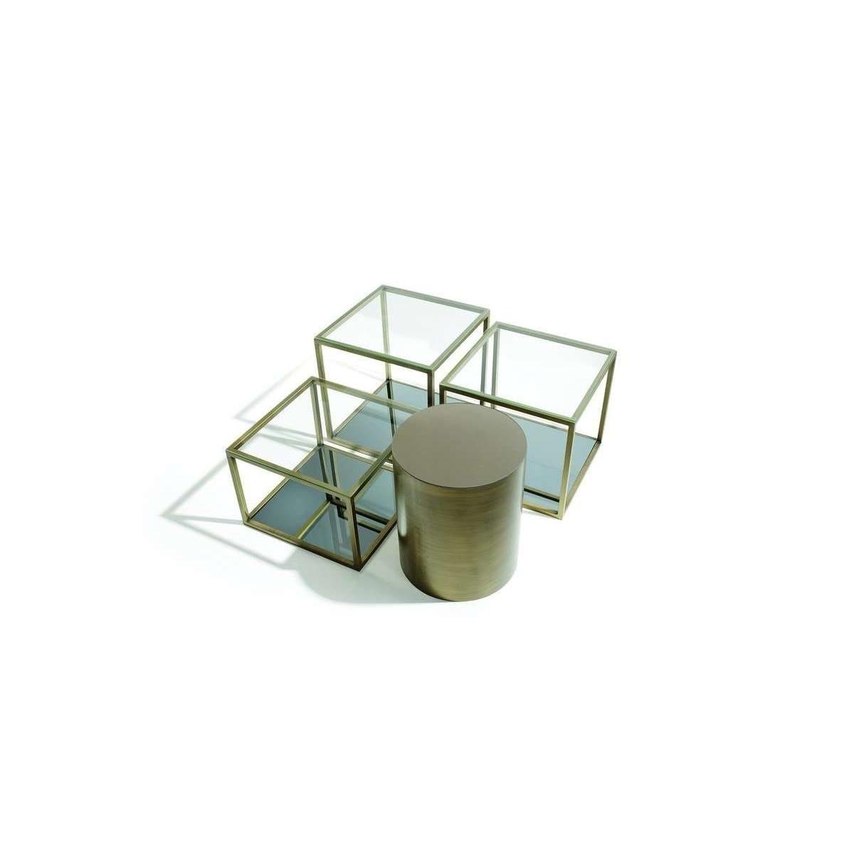 Pasific 4 Piece Coffee Table Set, Vintage Brass – image 2