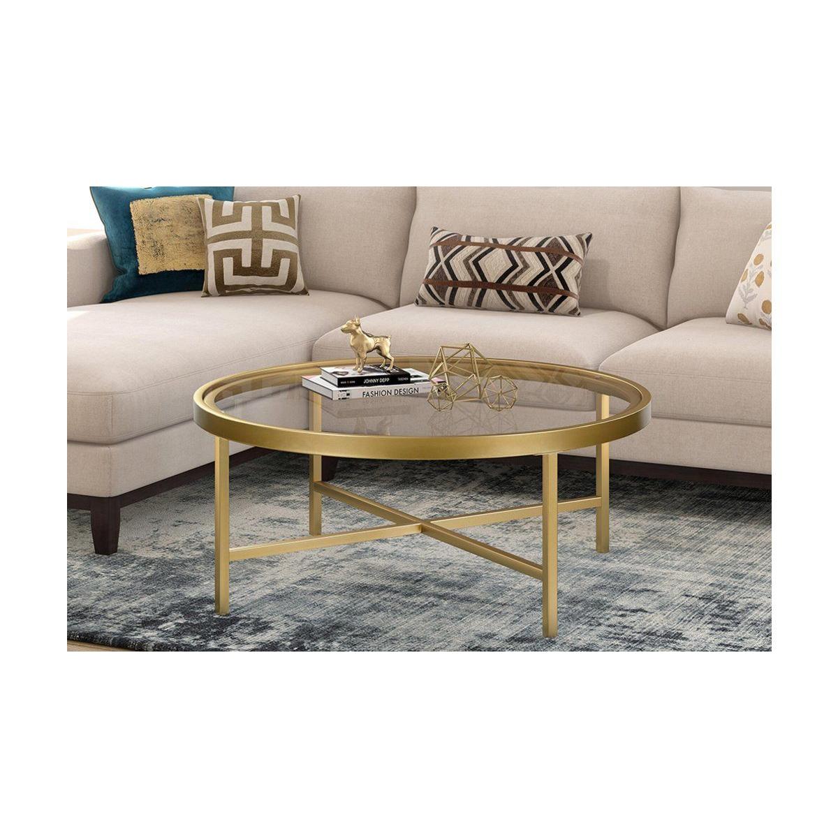 Puay Coffee Table, Vintage Brass – image 2