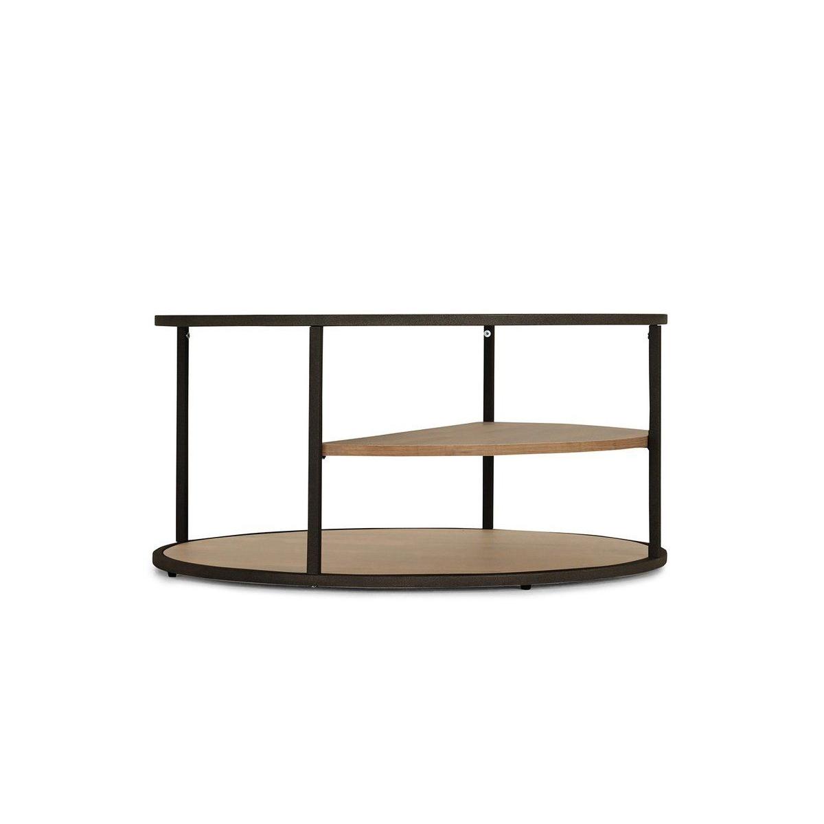 Trace Coffee Table, Dark Wood & Black – image 2