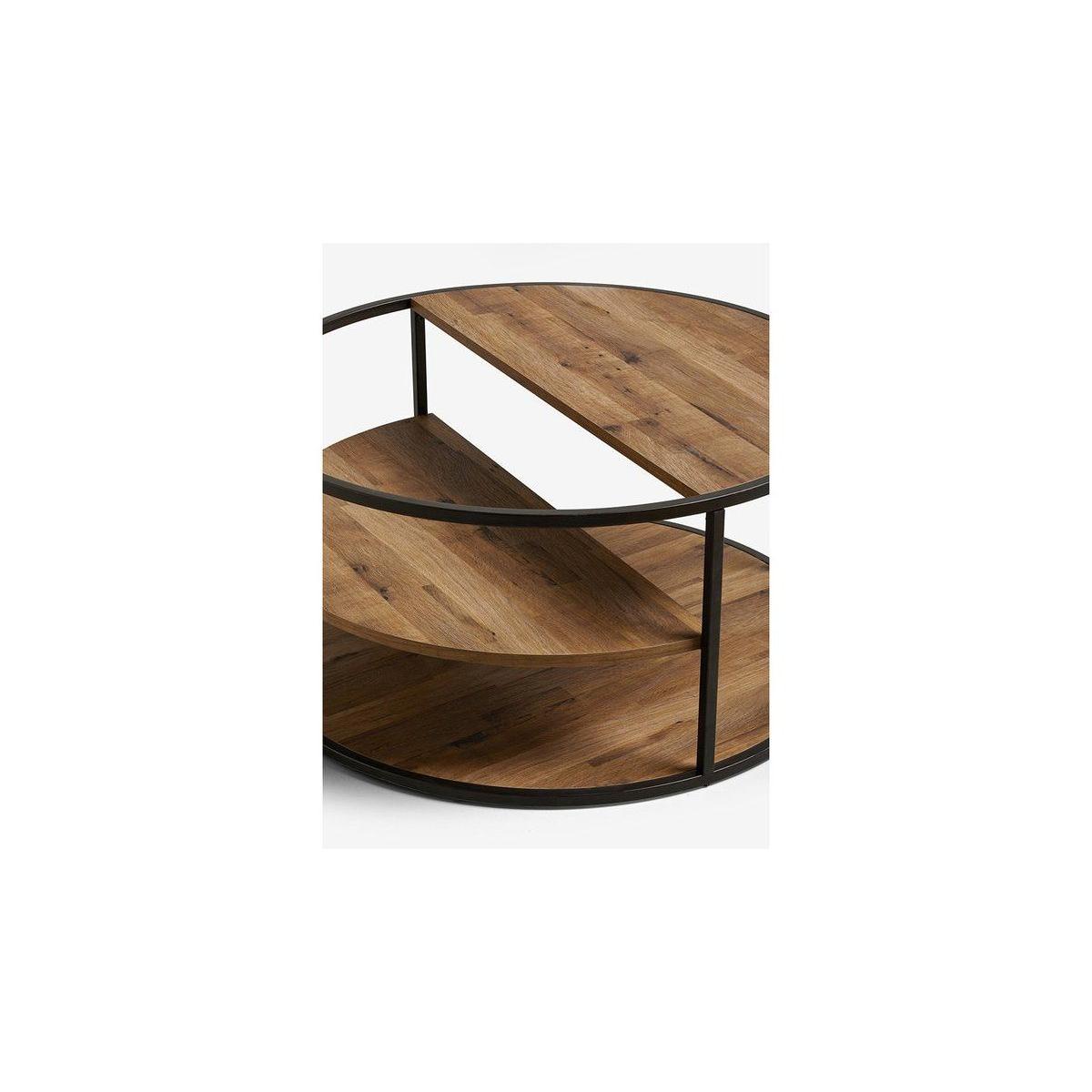 Trace Coffee Table, Dark Wood & Black – image 3